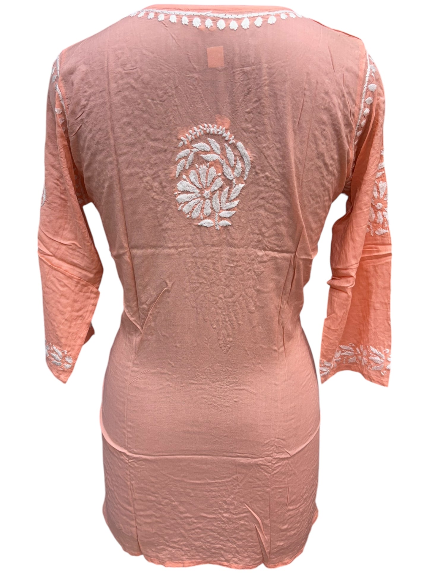 Soft Modal Short Kurti with White Embroidery - Perfect blend of comfort and style