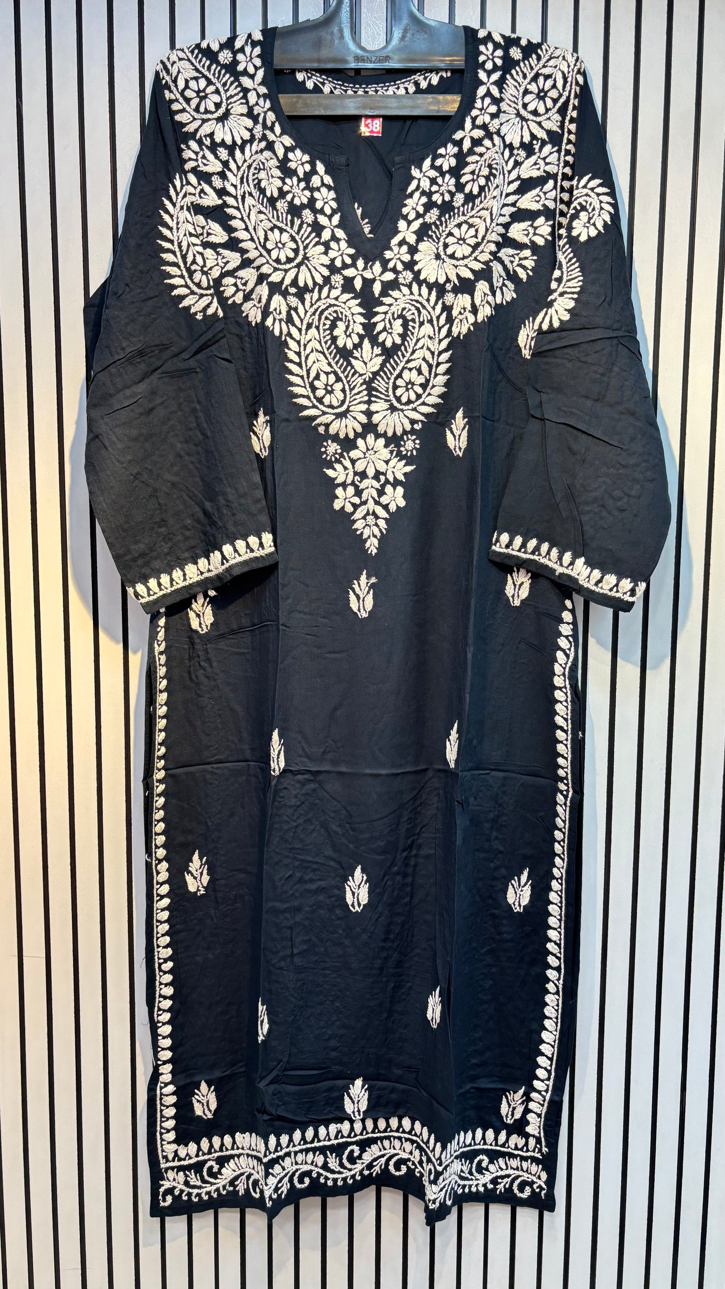 Pure Modal 38 Size Kurtis with Resham thread & 3d Embroidery🪡