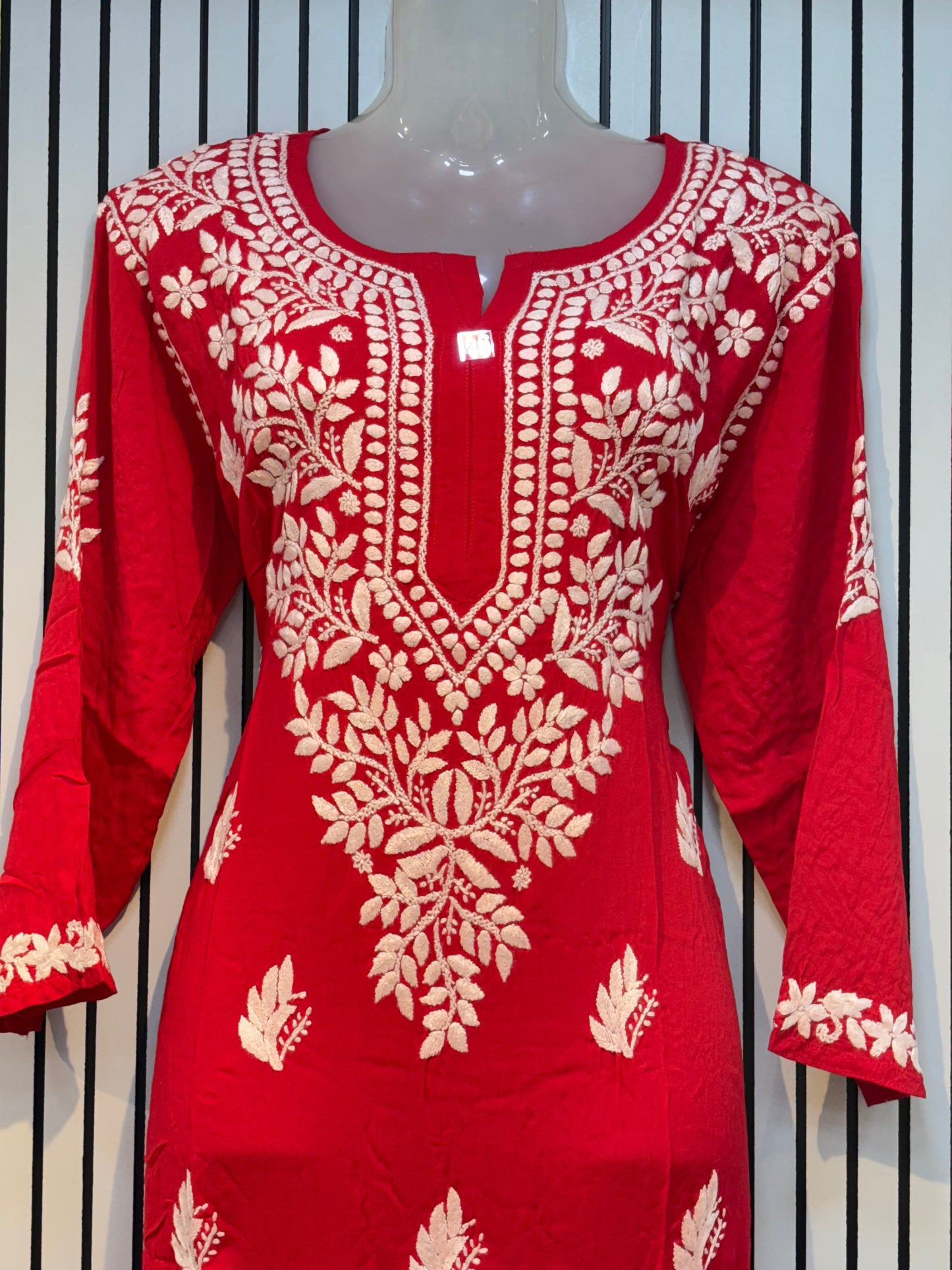 Pure Modal 46 Size Kurtis with Resham thread & 3d Embroidery🪡