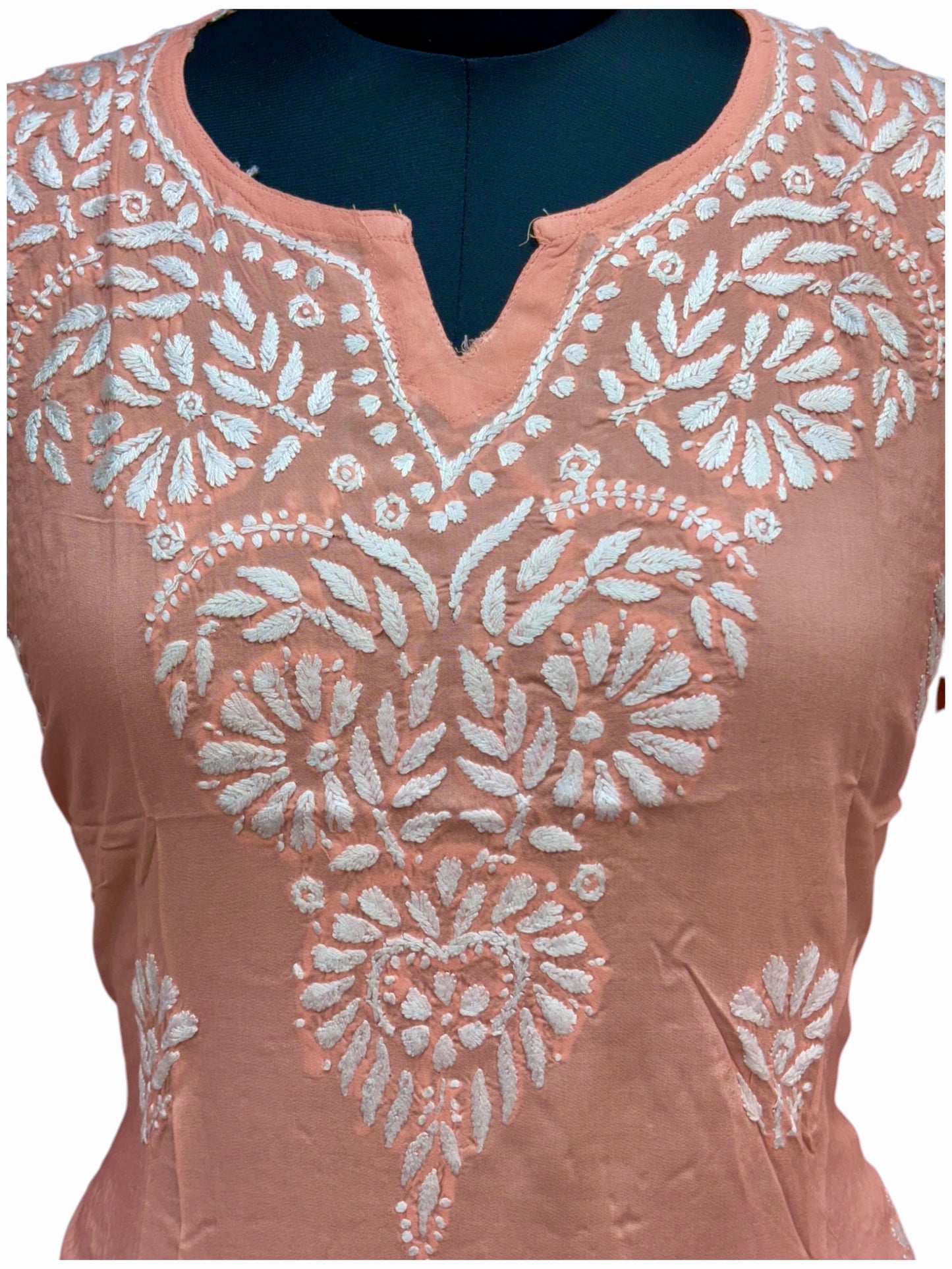 Soft Modal Short Kurti with White Embroidery - Perfect blend of comfort and style