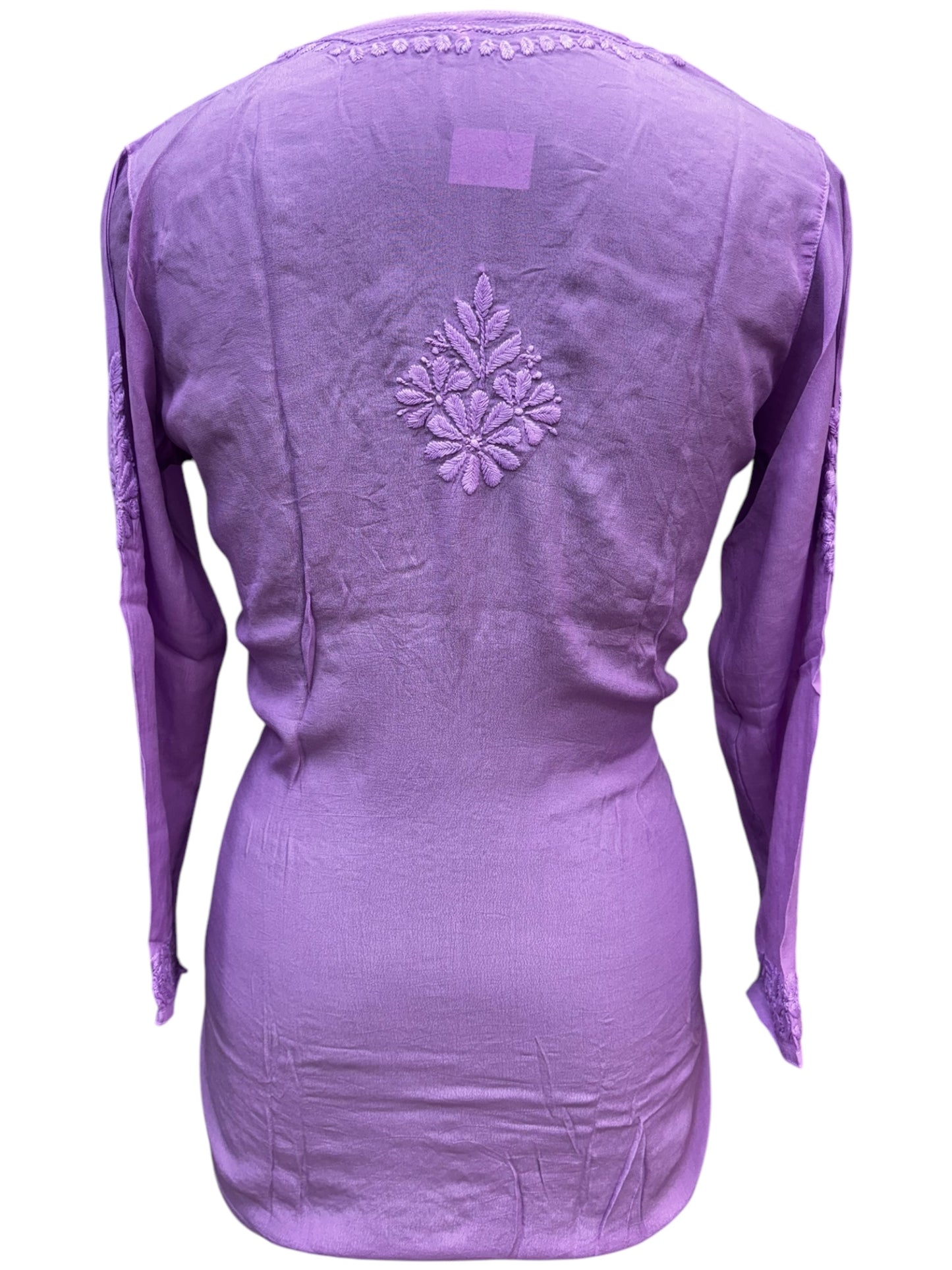 Premium American Crepe Short Top With 3D Embroidery - Experience Unique Elegance