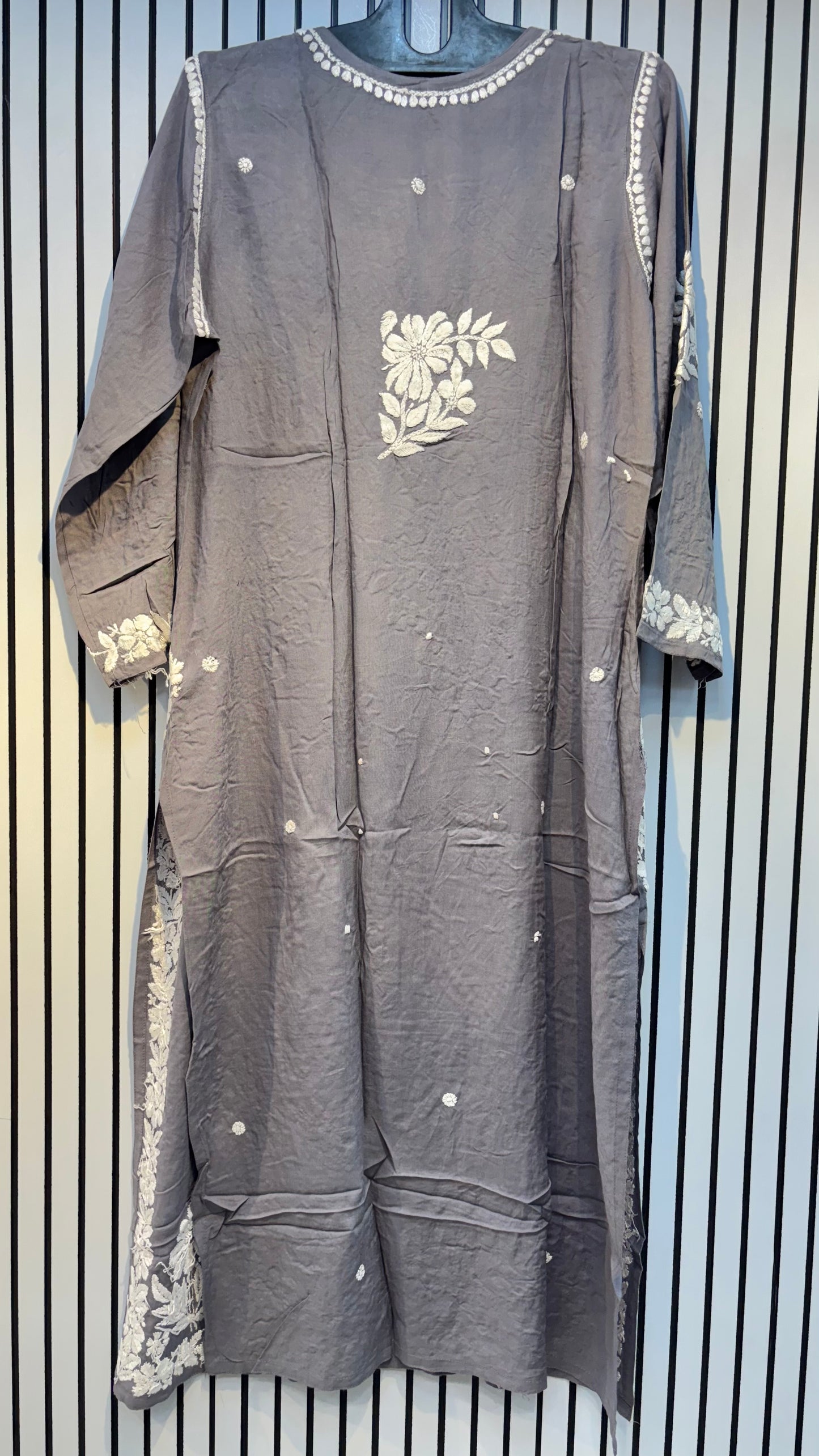 Pure Modal 40 Size Kurtis with Resham thread & 3d Embroidery🪡