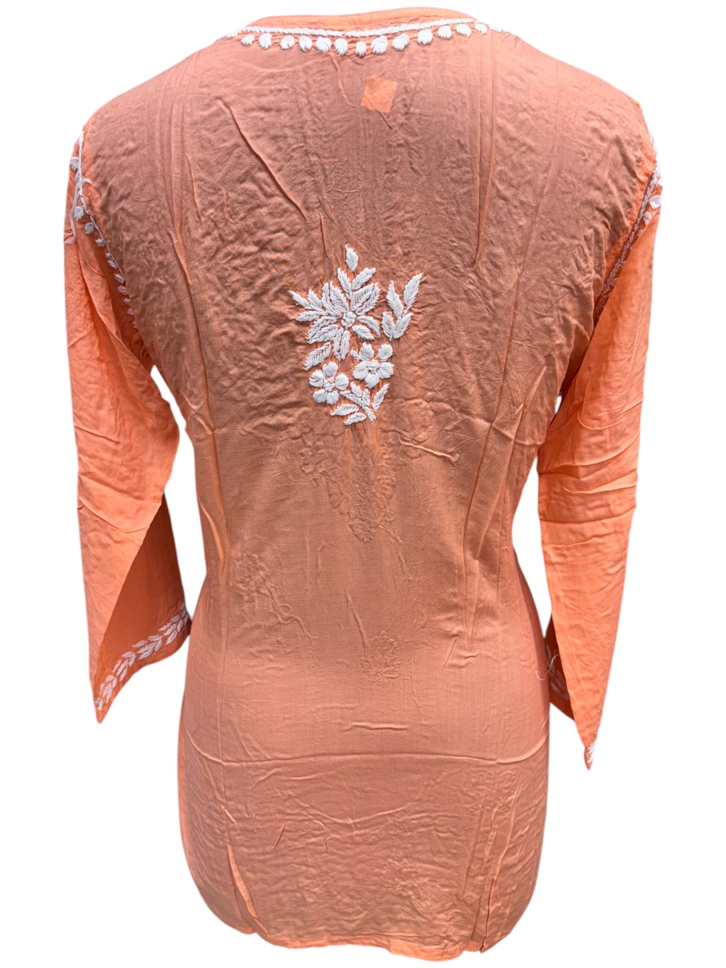 Soft Modal Short Kurti with White Embroidery - Perfect blend of comfort and style