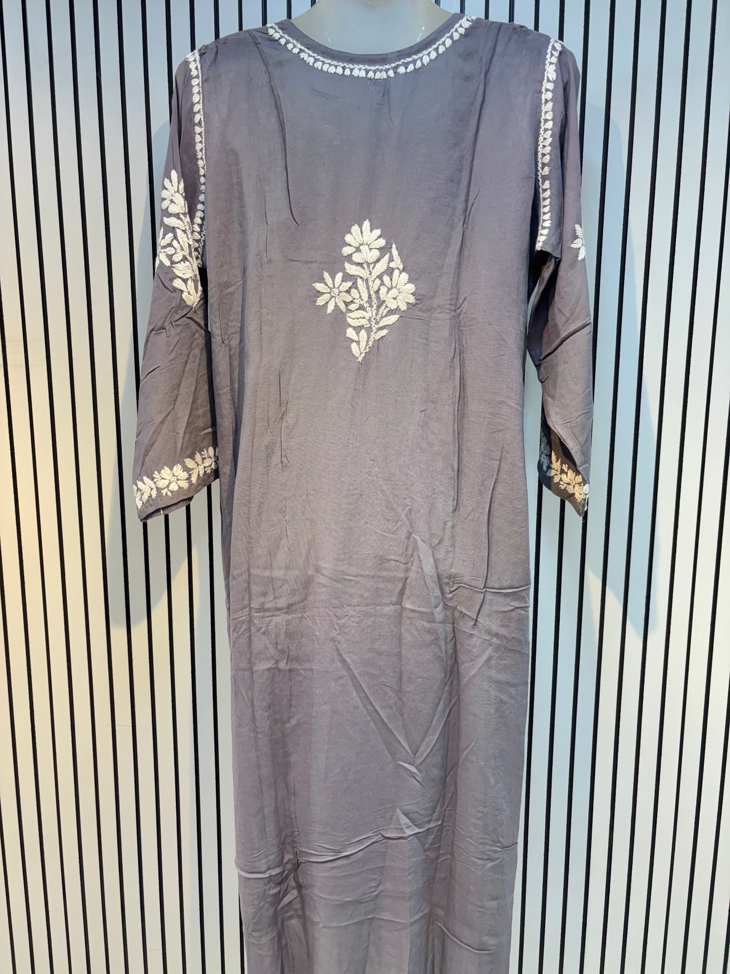 Pure Modal 44 Size Kurtis with Resham thread & 3d Embroidery🪡