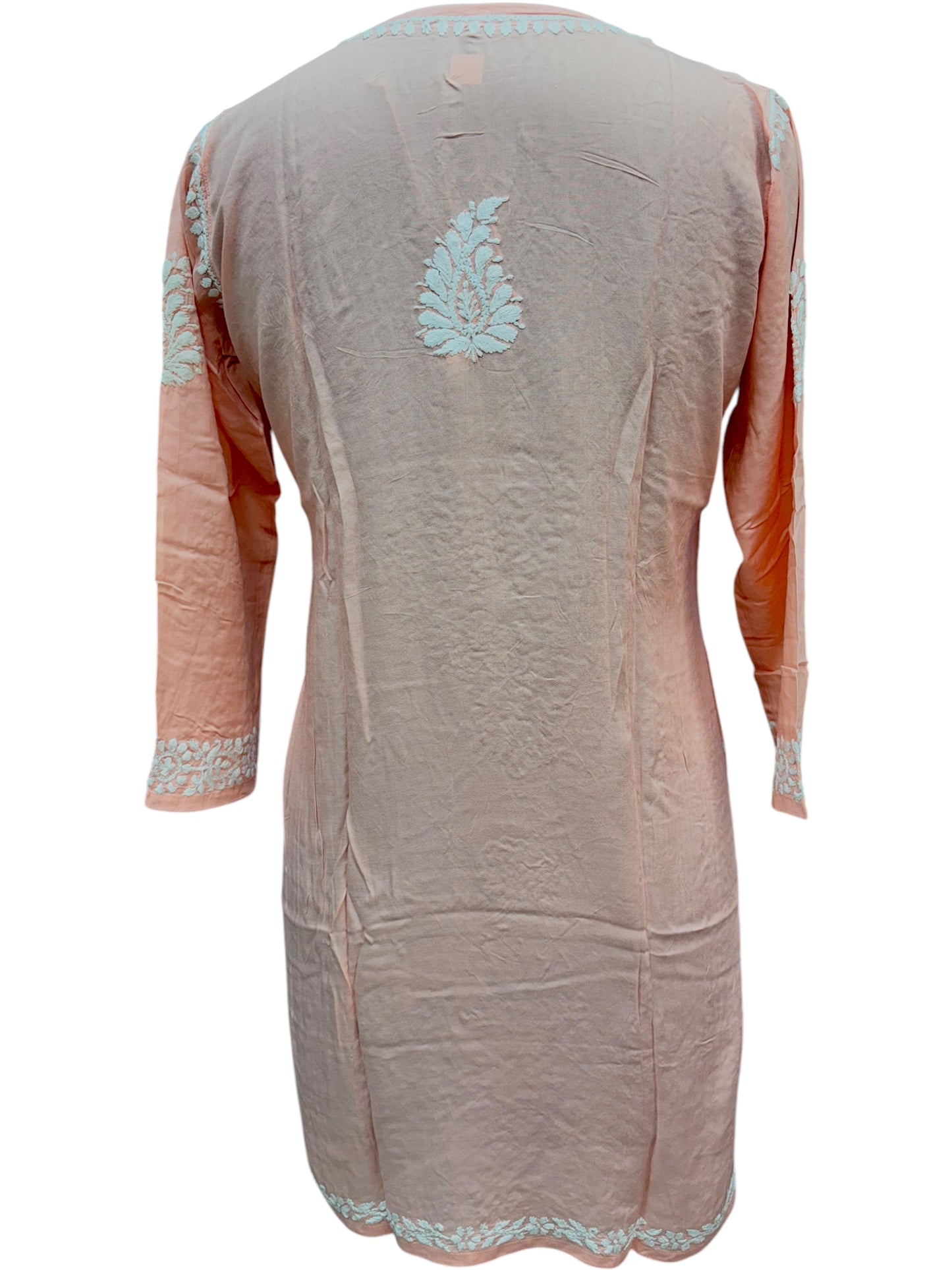Soft Modal Short Kurti with White Embroidery - Perfect blend of comfort and style