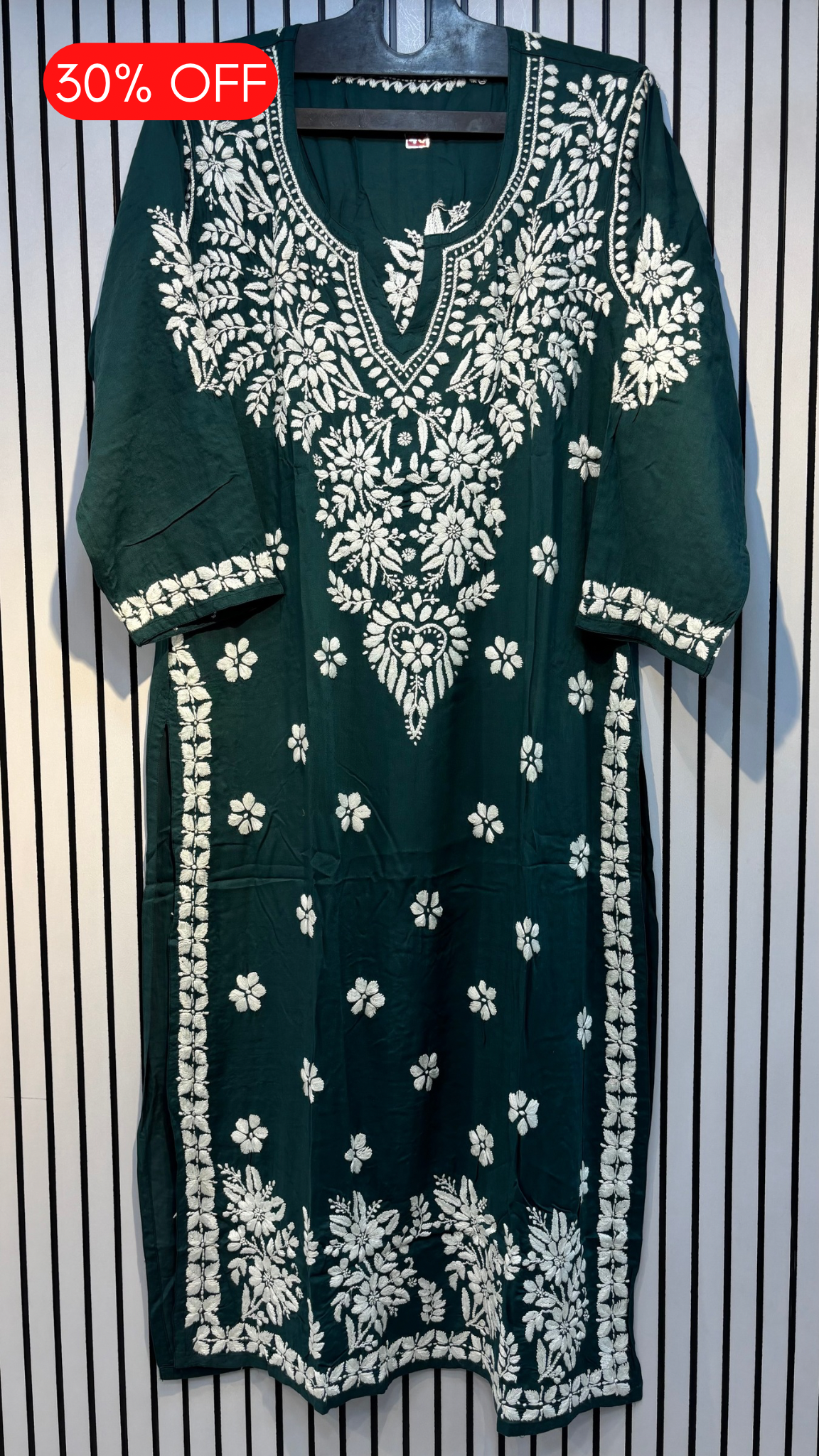Pure Modal 40 Size Kurtis with Resham thread & 3d Embroidery🪡