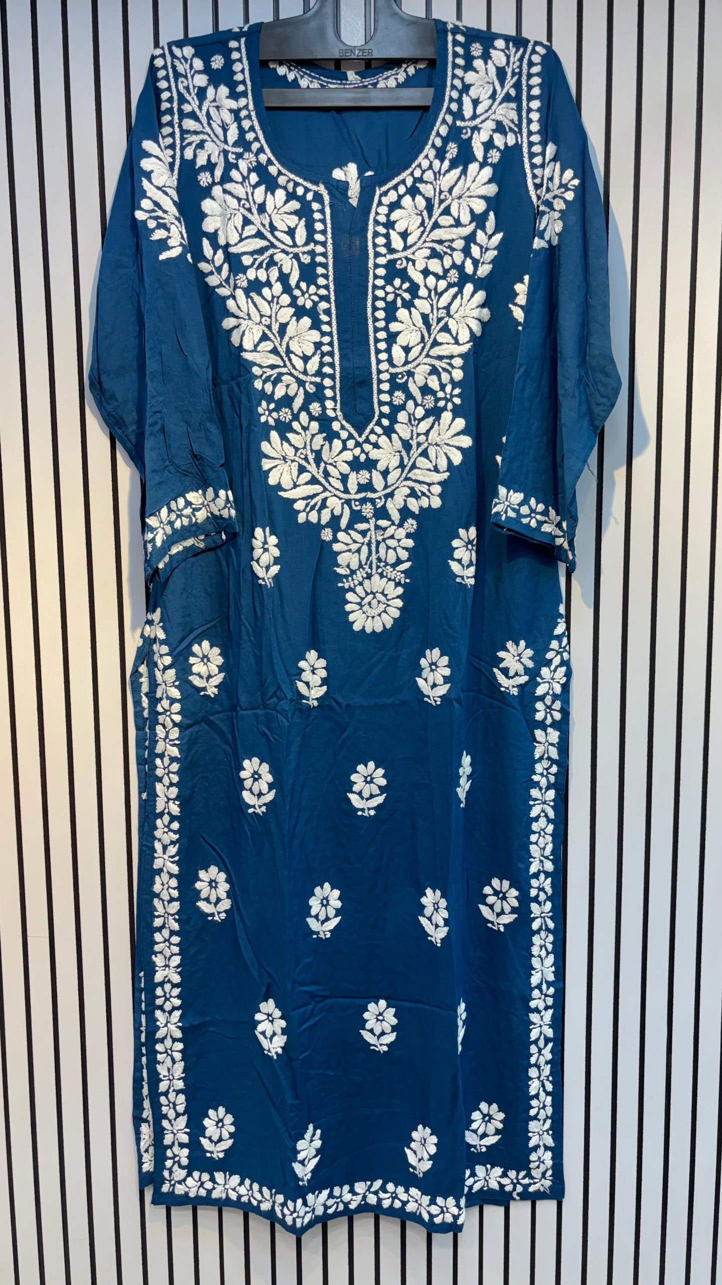 Pure Modal 38 Size Kurtis with Resham thread & 3d Embroidery🪡