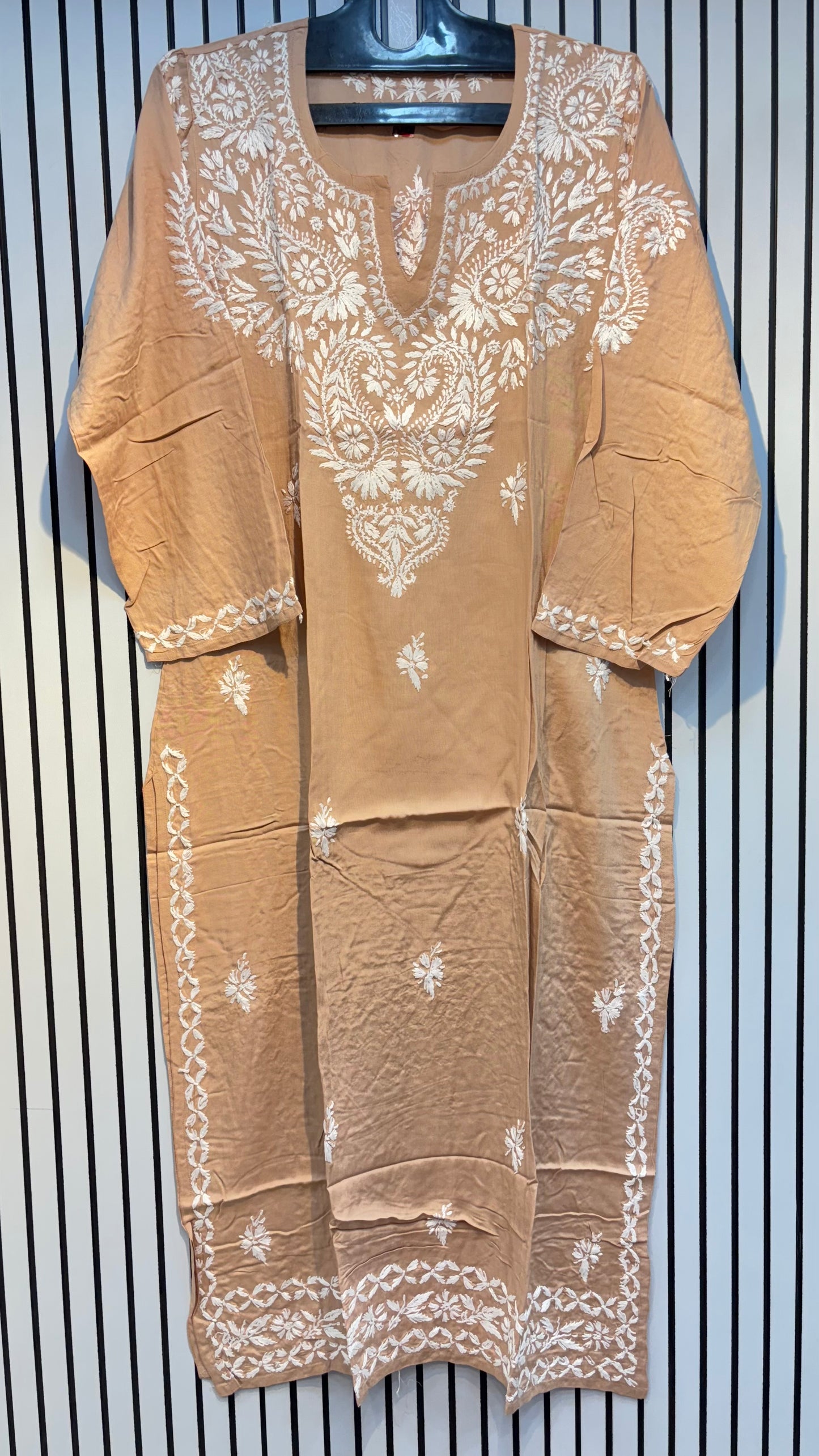 Pure Modal 38 Size Kurtis with Resham thread & 3d Embroidery🪡