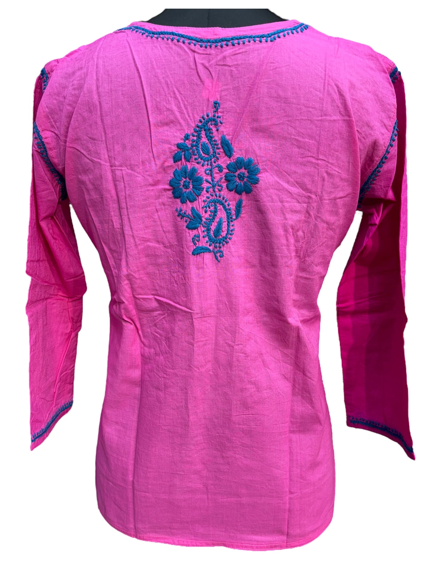 Pure Cotton Short Kurti With 3D Embroidery
