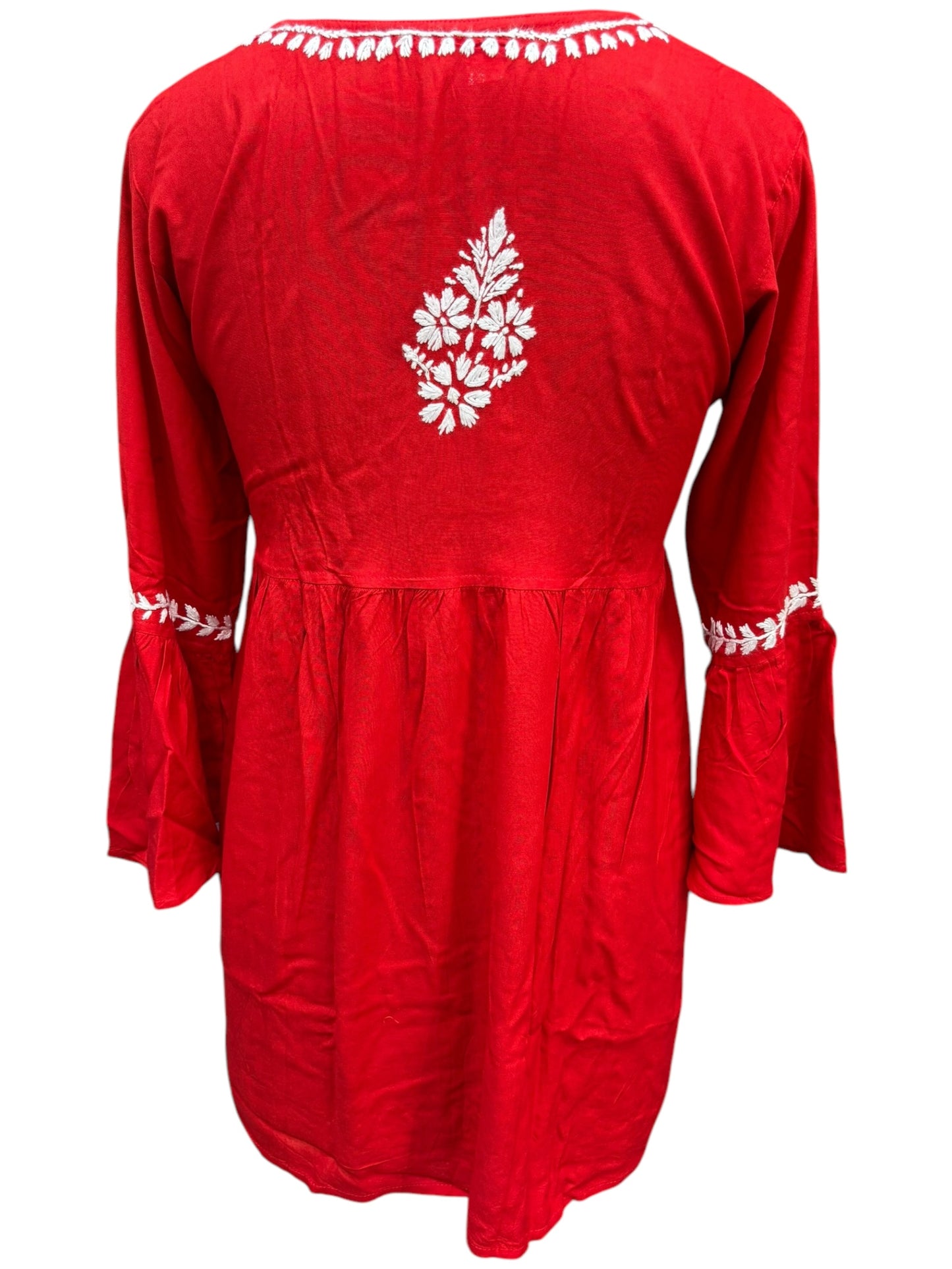Soft Modal Short Tunic with White Embroidery