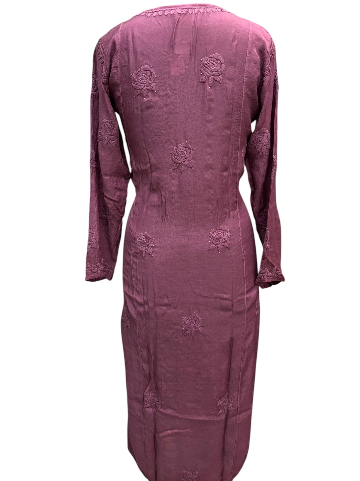 Stunning Muslin Kurti with Mukaish & Self-Thread 3D Embroidery