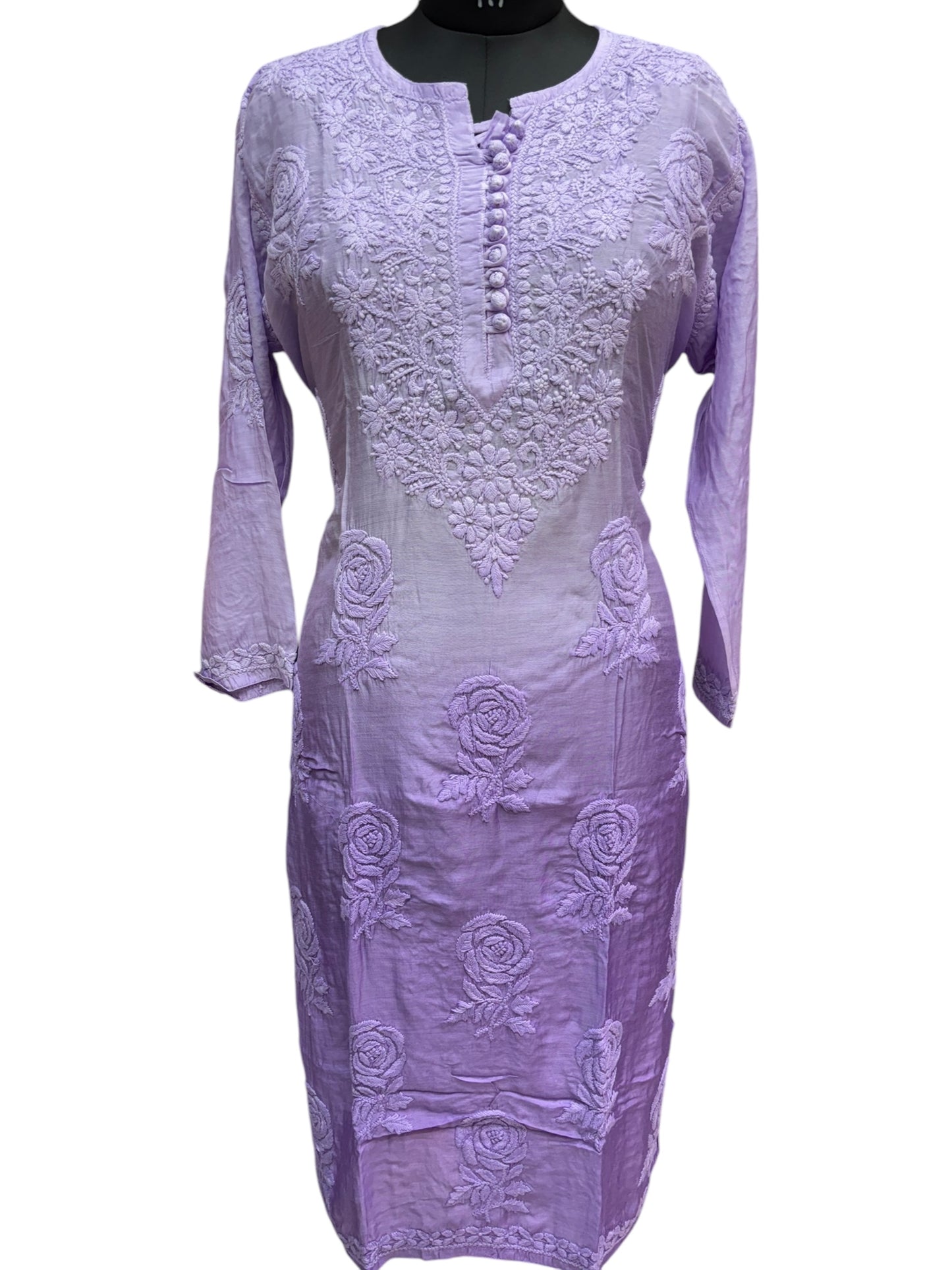 Stunning Muslin Ombre Kurti with Self-Thread 3D Embroidery – Elevate Your Ethnic Wardrobe