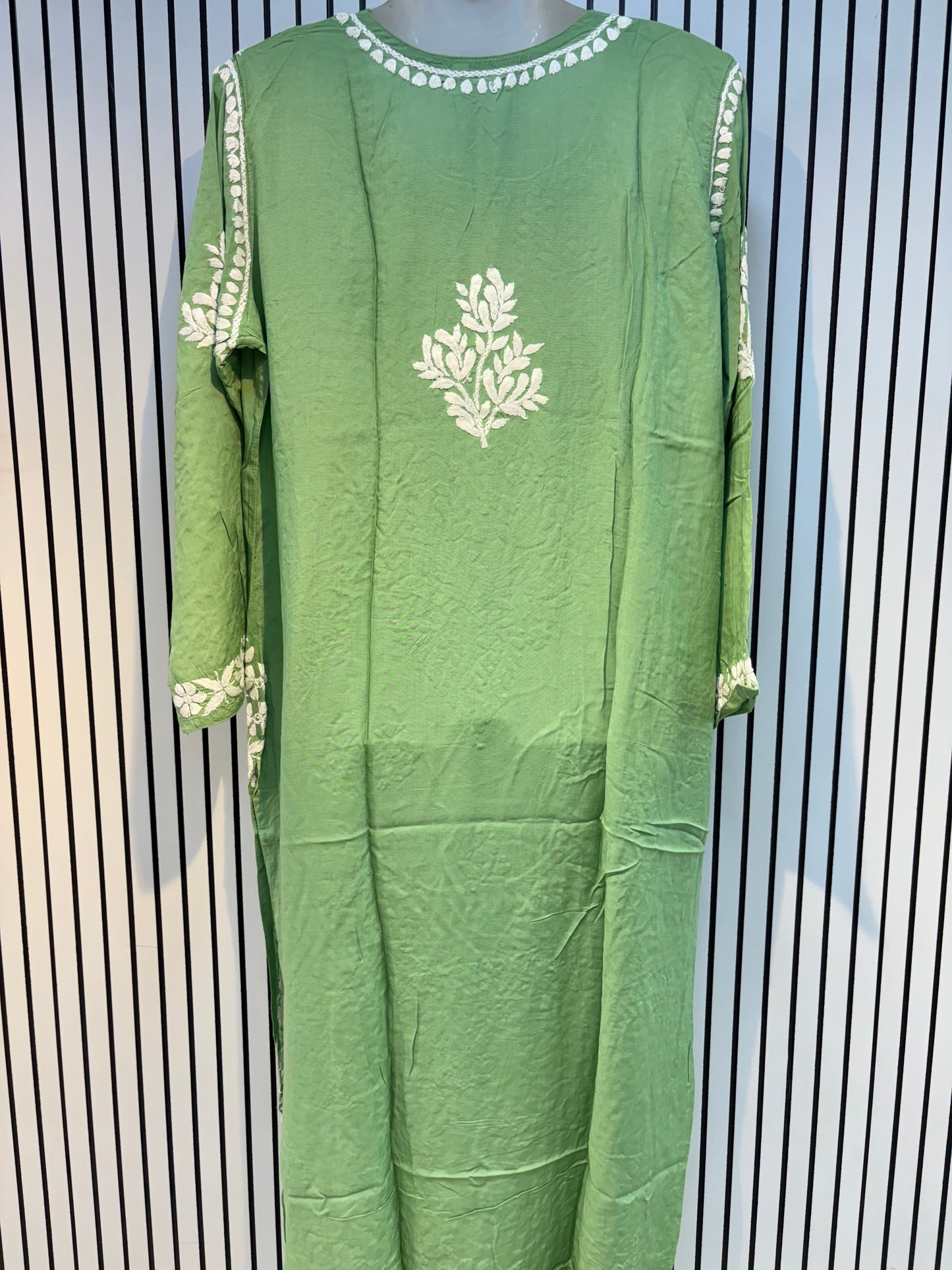 Pure Modal 46 Size Kurtis with Resham thread & 3d Embroidery🪡
