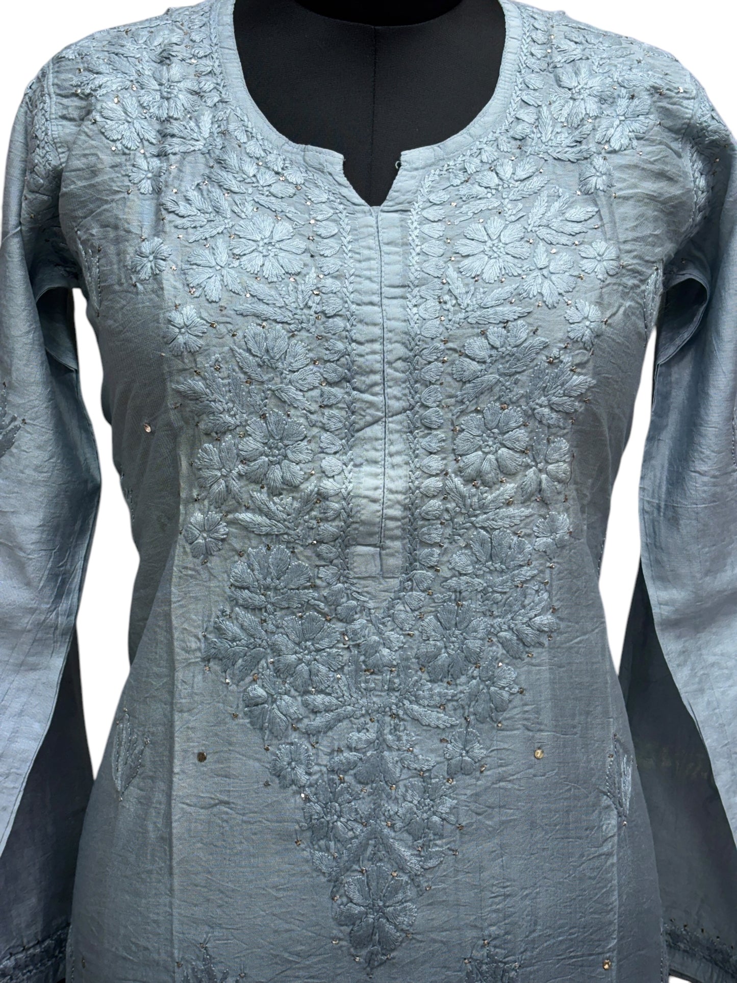 Luxurious Silk Ombre Kurti with Mukaish & intricate Resham Embroidery– Unveiling Timeless Artistry