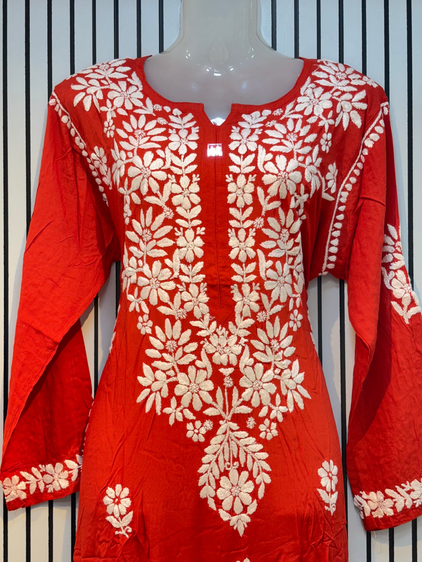 Pure Modal 44 Size Kurtis with Resham thread & 3d Embroidery🪡