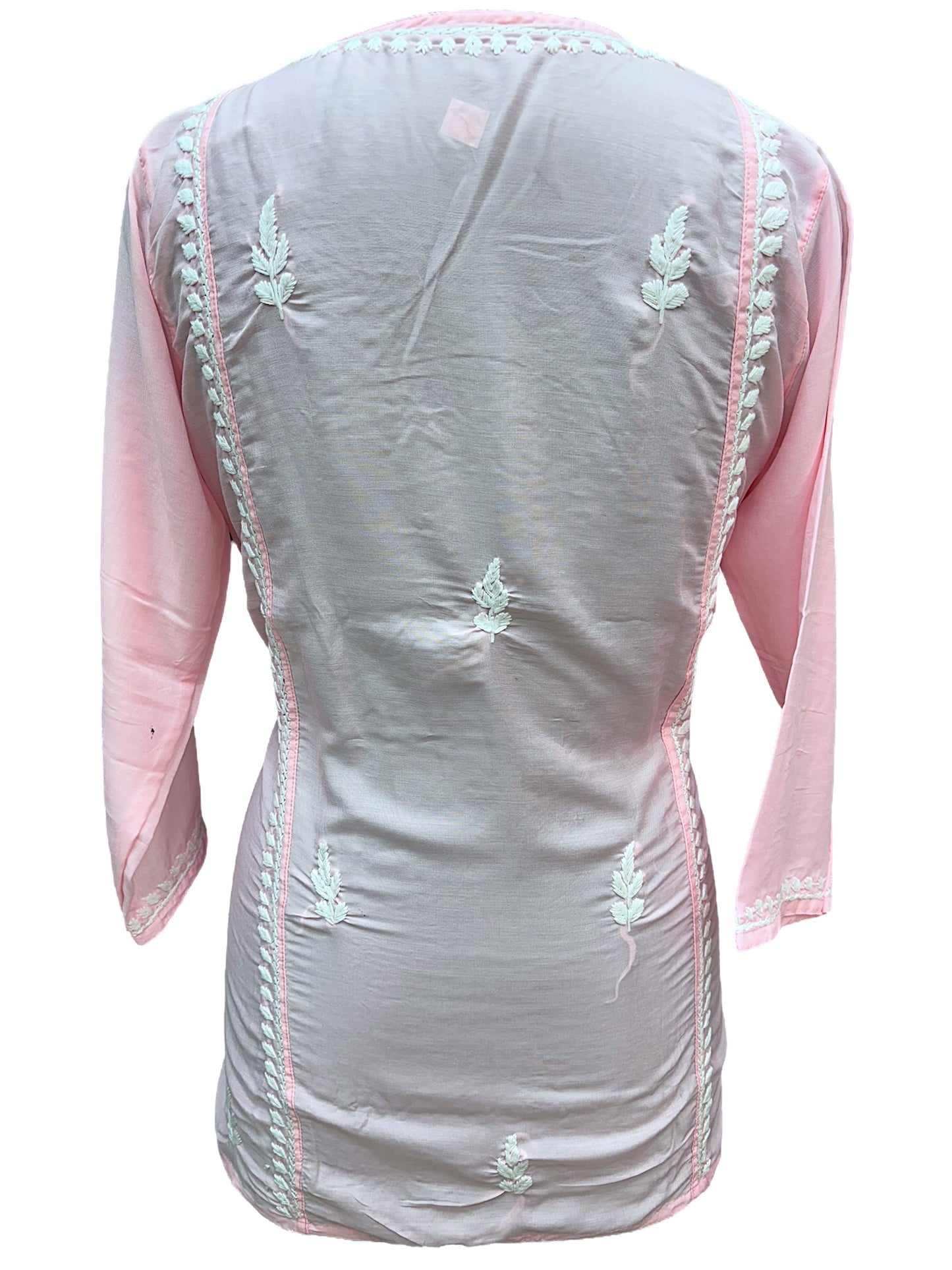 Pure Muslin Short Kurti With 3D Embroidery