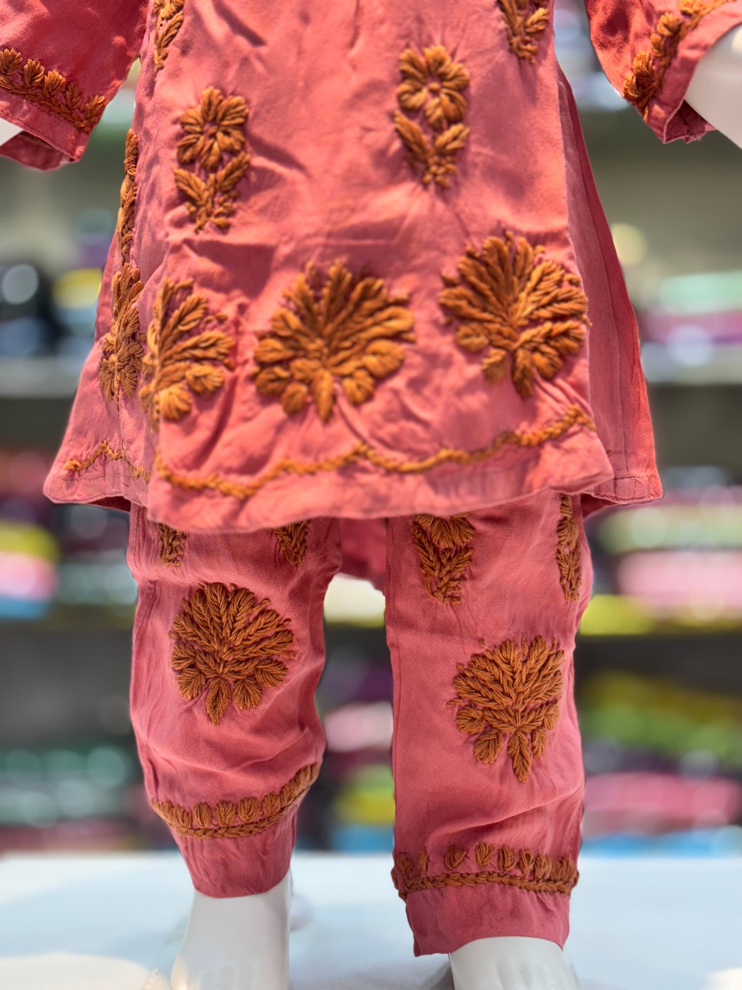 kids Modal Cord Set With 3d Embroidery