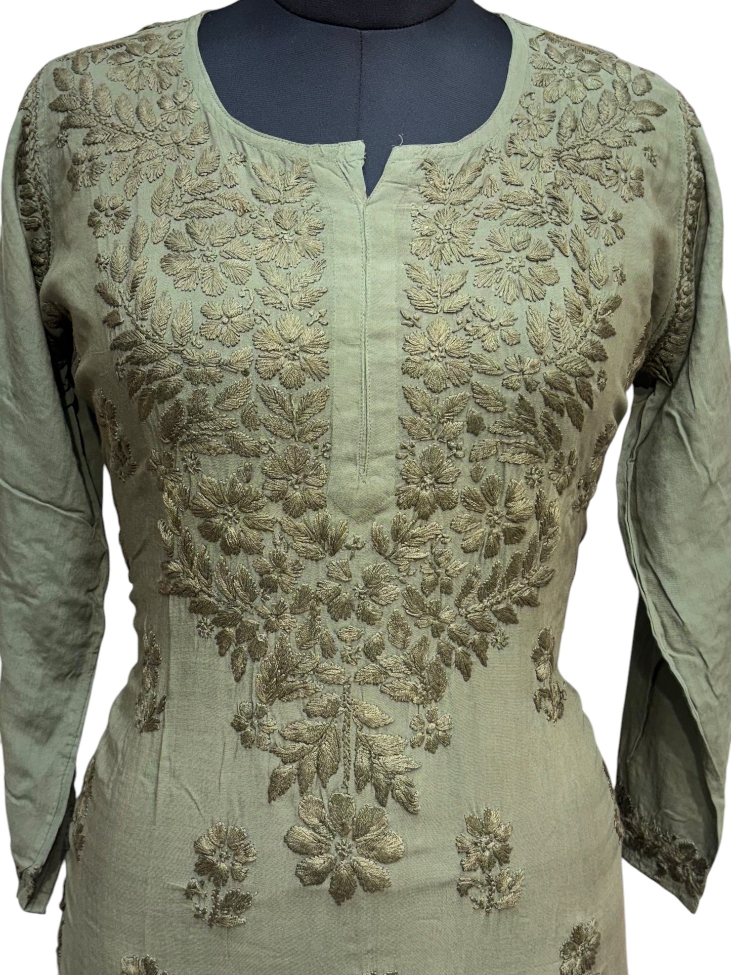 Modal Chikankari Kurti with Delicate Resham Embroidery