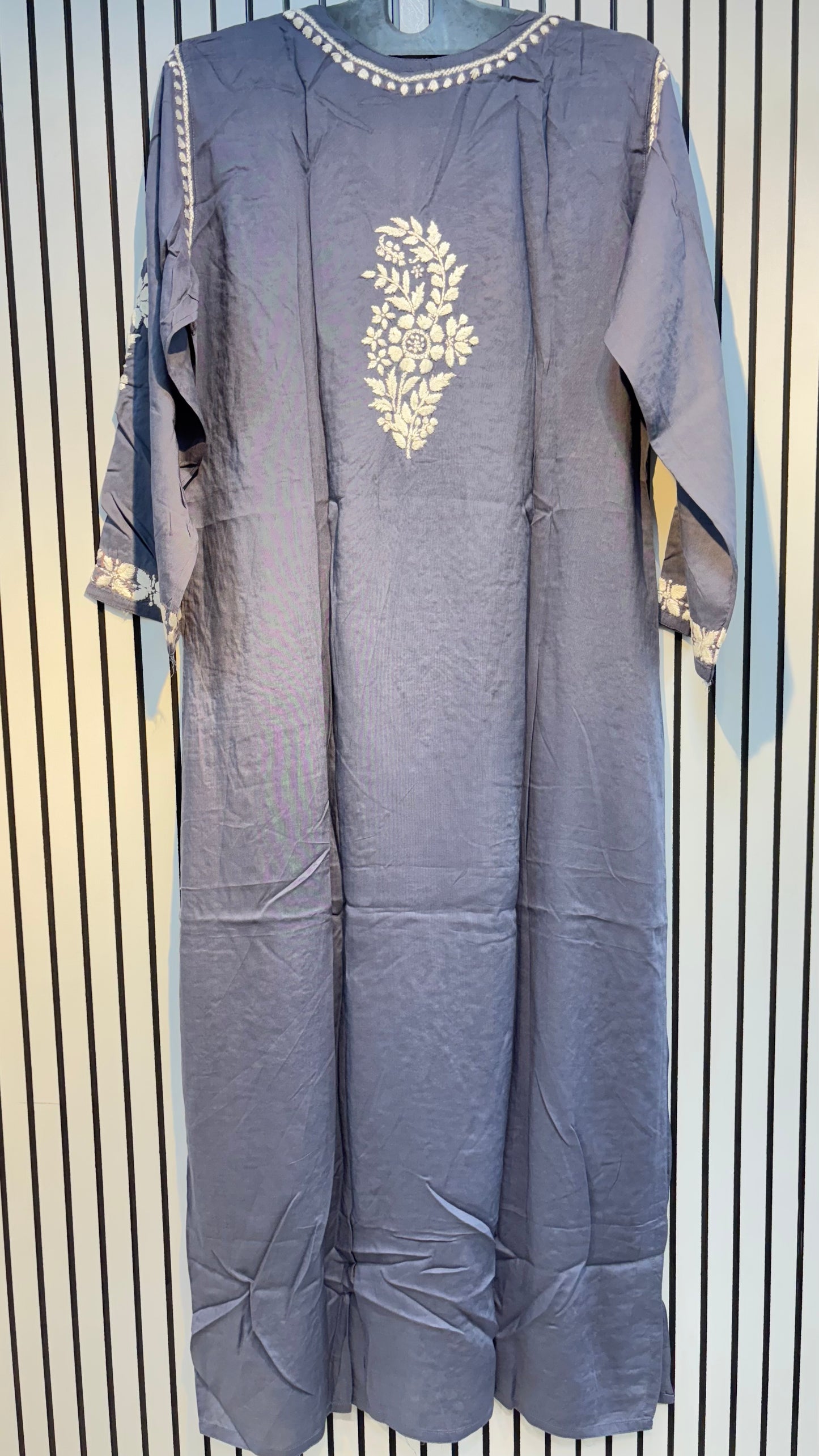 Pure Modal 38 Size Kurtis with Resham thread & 3d Embroidery🪡