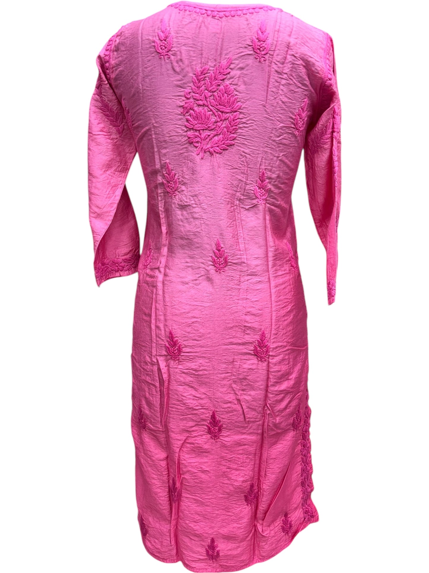 Exquisite Matka Silk Ombre Kurti with 3D Embroidery