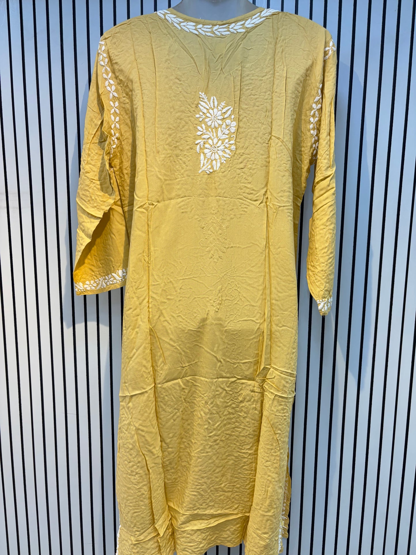Pure Modal 46 Size Kurtis with Resham thread & 3d Embroidery🪡