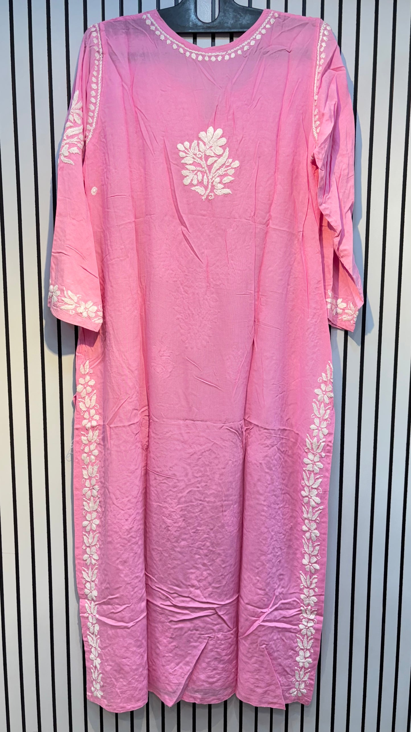 Pure Modal 38 Size Kurtis with Resham thread & 3d Embroidery🪡