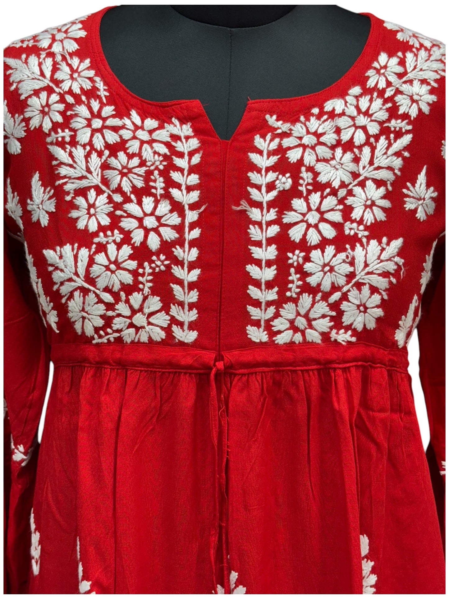 Soft Modal Short Tunic with White Embroidery