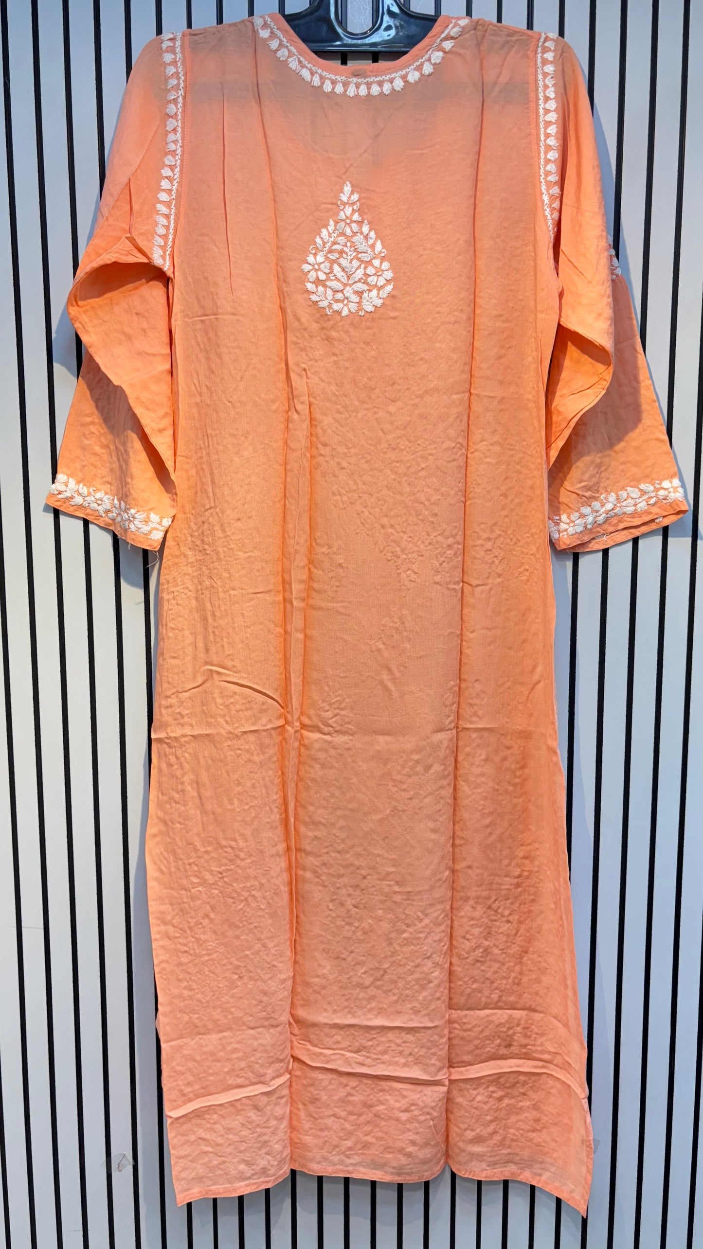 Pure Modal 38 Size Kurtis with Resham thread & 3d Embroidery🪡