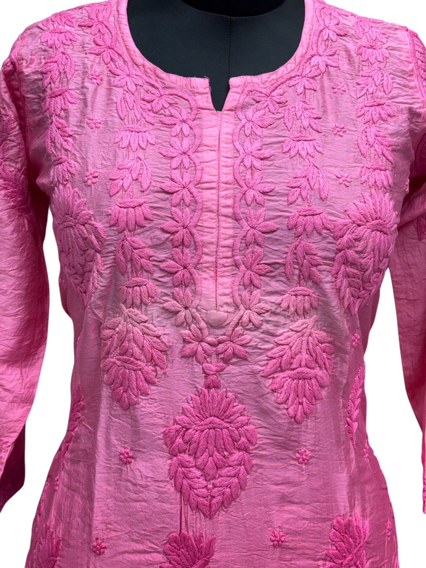 Exquisite Matka Silk Ombre Kurti with 3D Embroidery