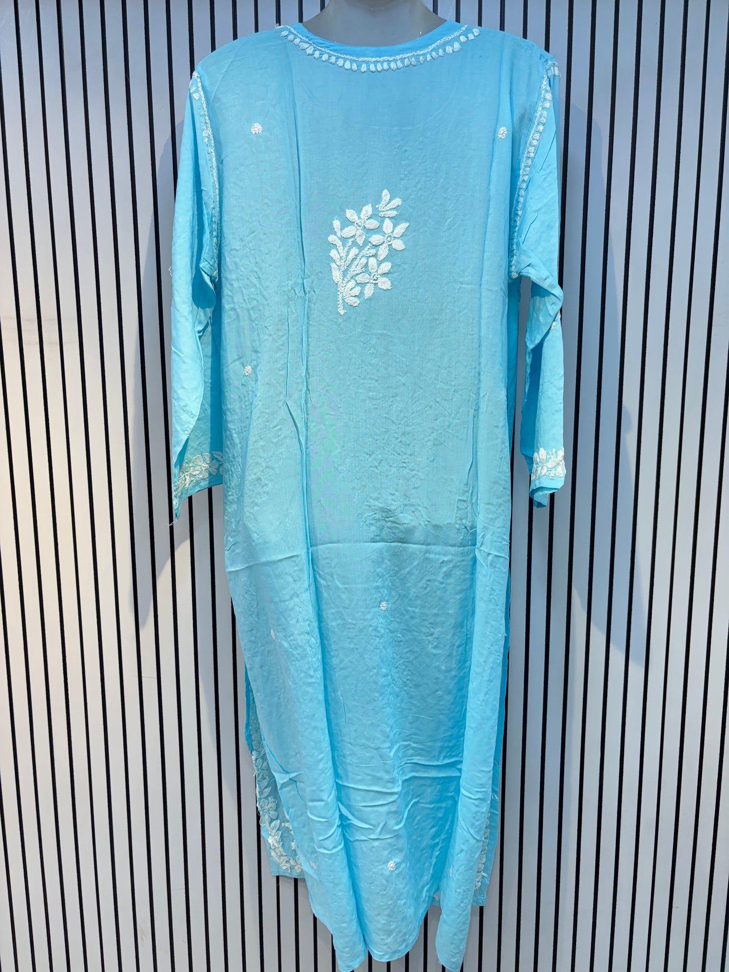 Pure Modal 46 Size Kurtis with Resham thread & 3d Embroidery🪡