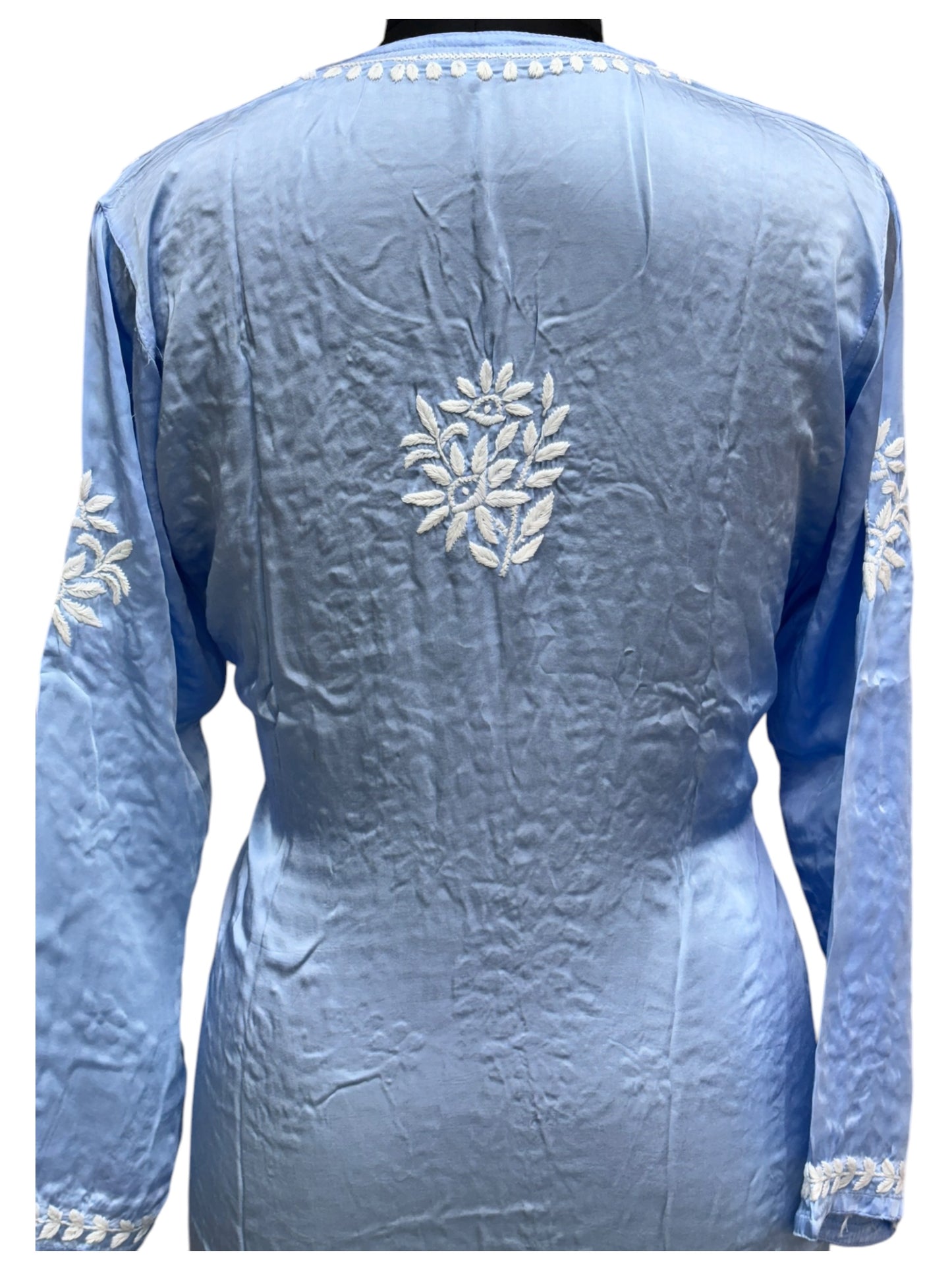 Premium Modal Satin Kurti With 3D Embroidery