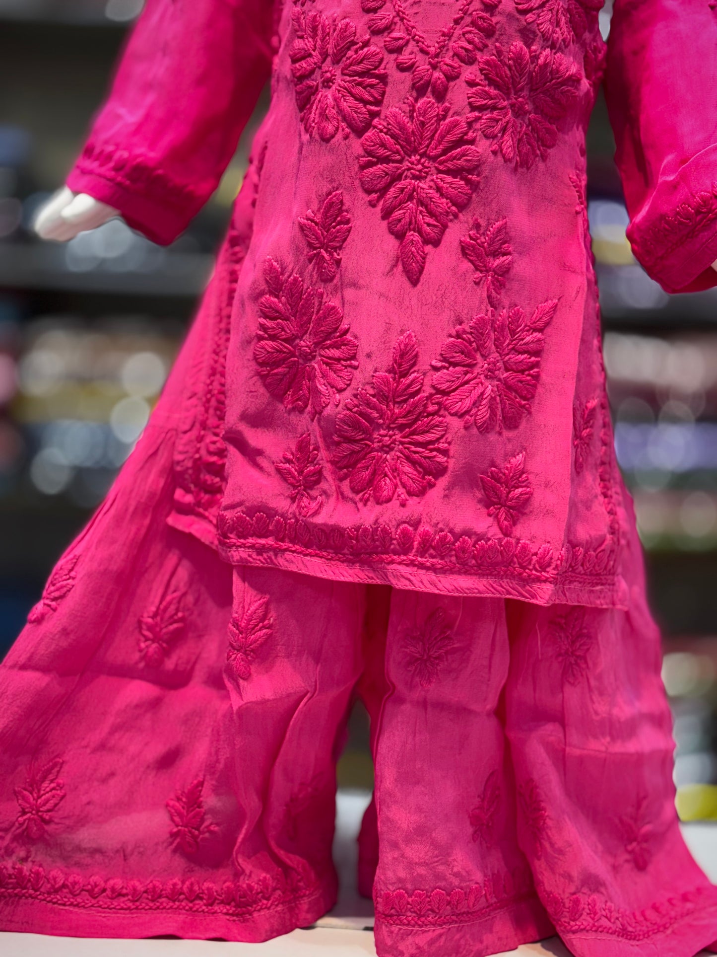 Exclusive American Crepe Kids Sharara Set With 3d Embroidery