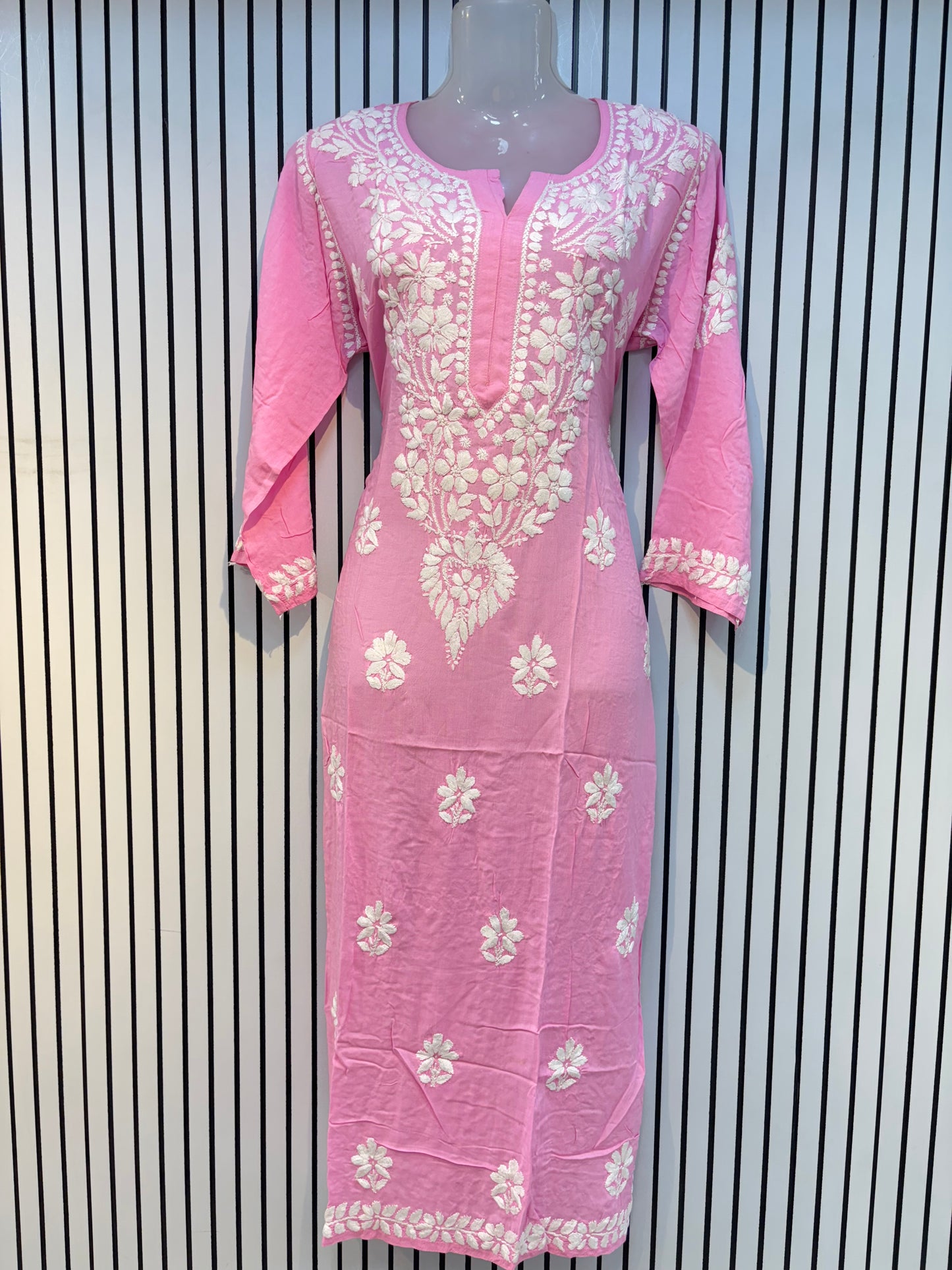 Pure Modal 44 Size Kurtis with Resham thread & 3d Embroidery🪡