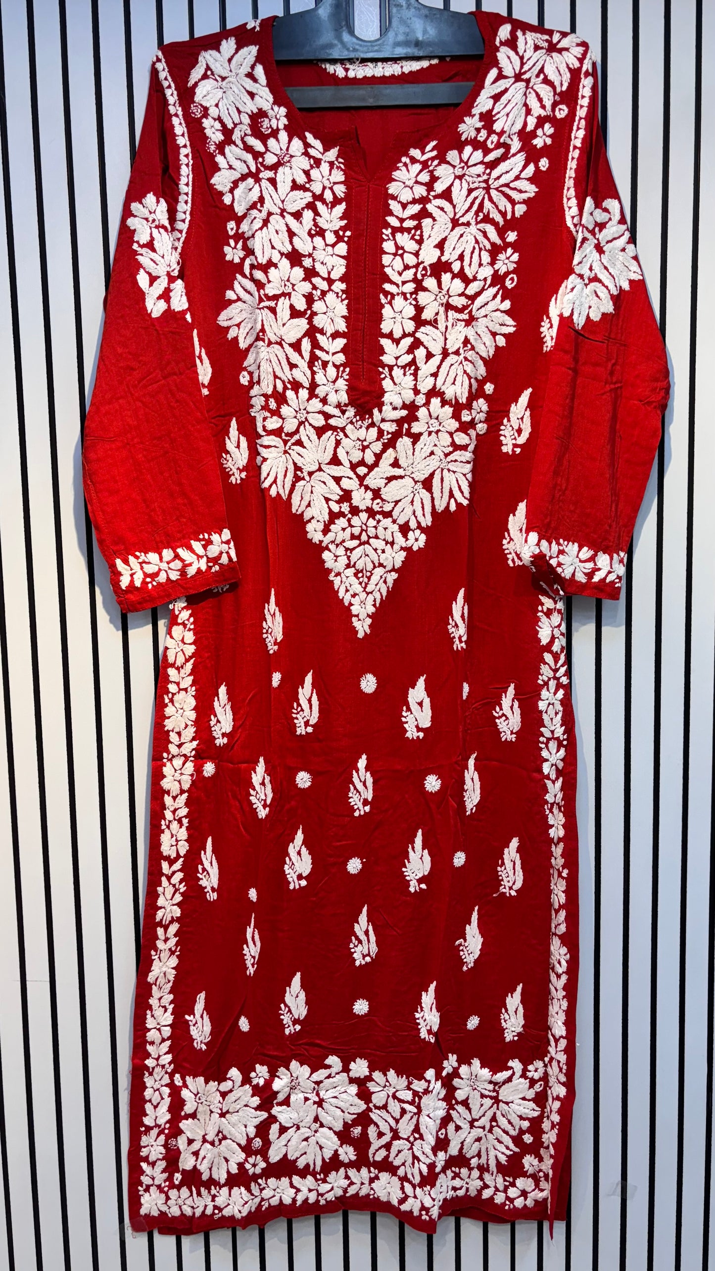 Pure Modal 38 Size Kurtis with Resham thread & 3d Embroidery🪡