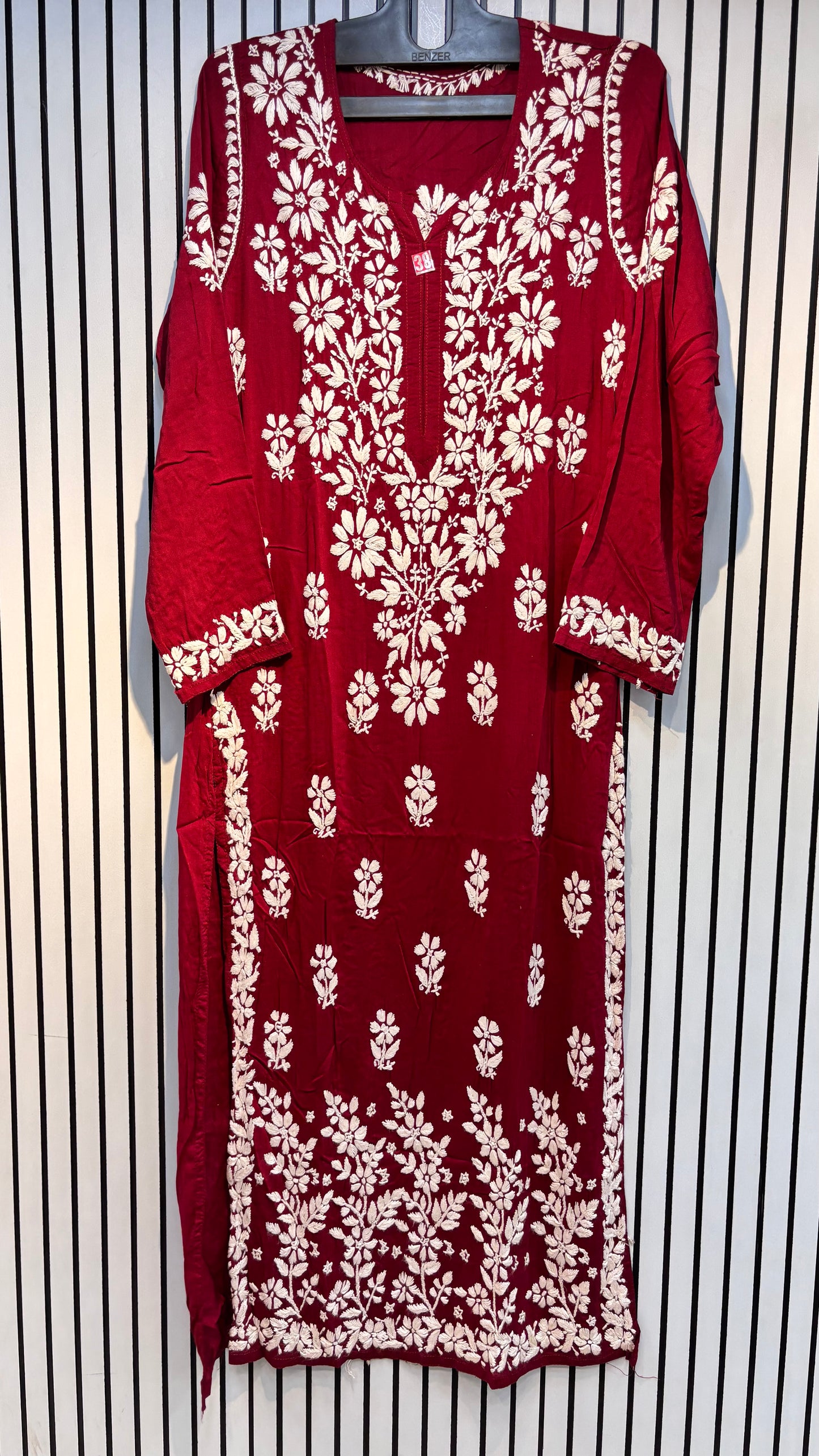 Pure Modal 38 Size Kurtis with Resham thread & 3d Embroidery🪡