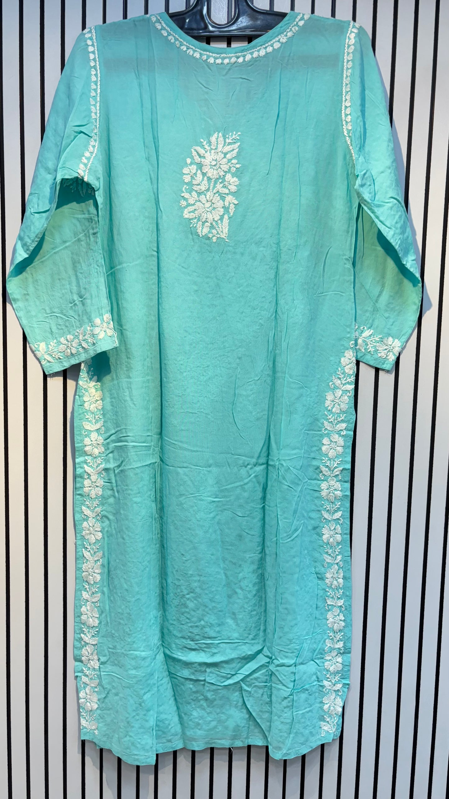 Pure Modal 38 Size Kurtis with Resham thread & 3d Embroidery🪡