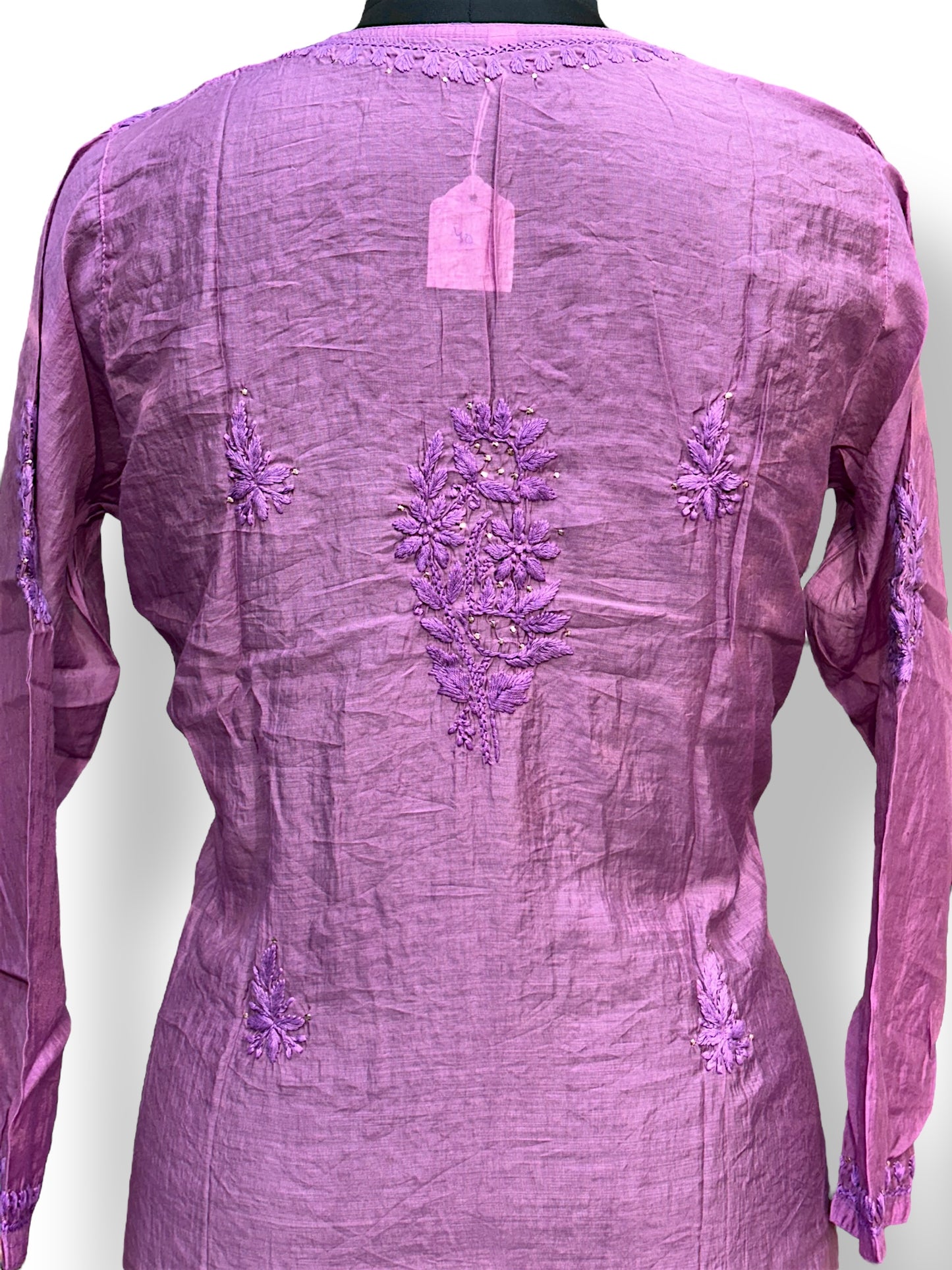 Pure Mul-Chanderi with Intricate 3d & Mukaish Work
