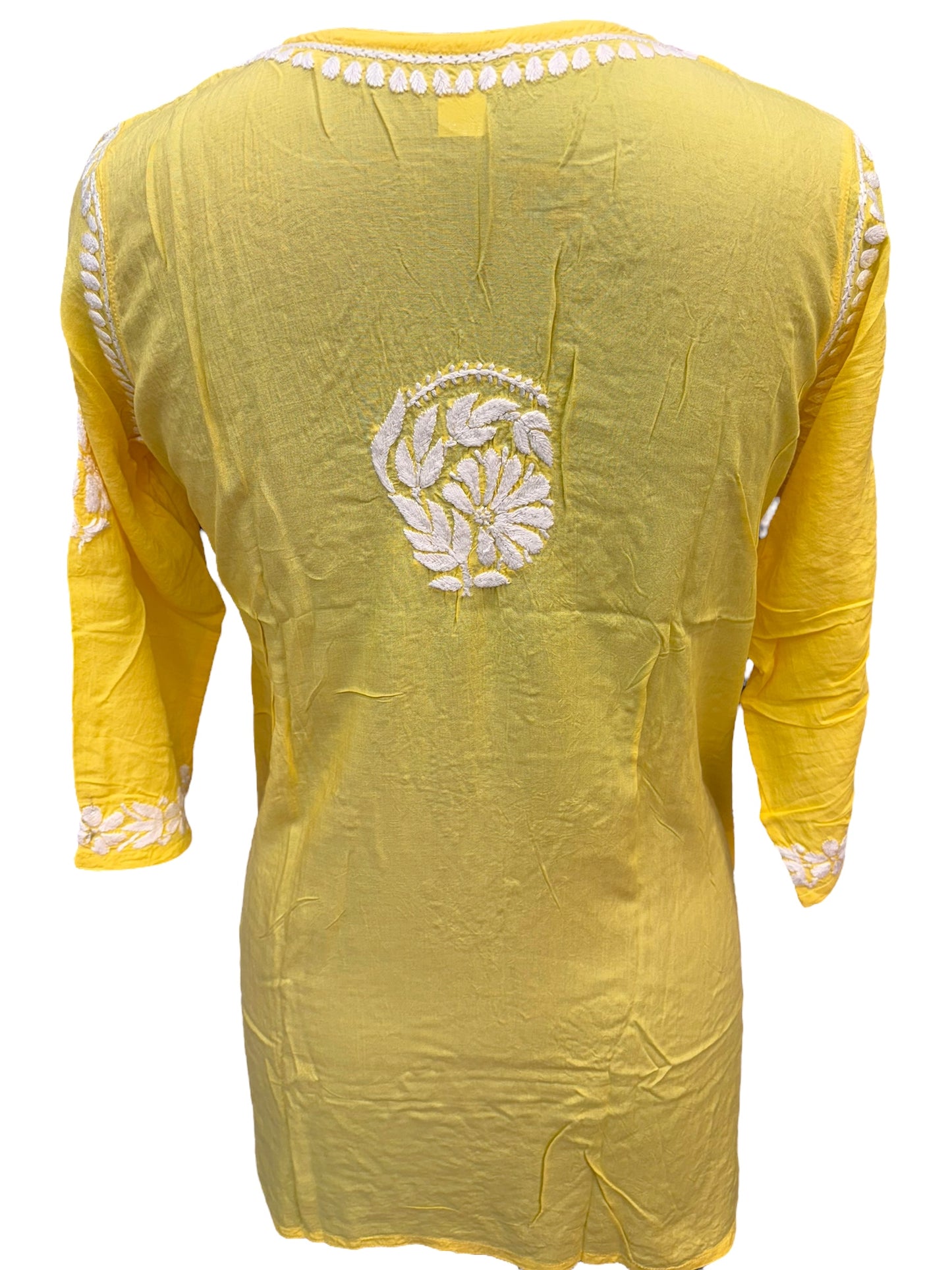 Soft Modal Short Kurti with White Embroidery - Perfect blend of comfort and style