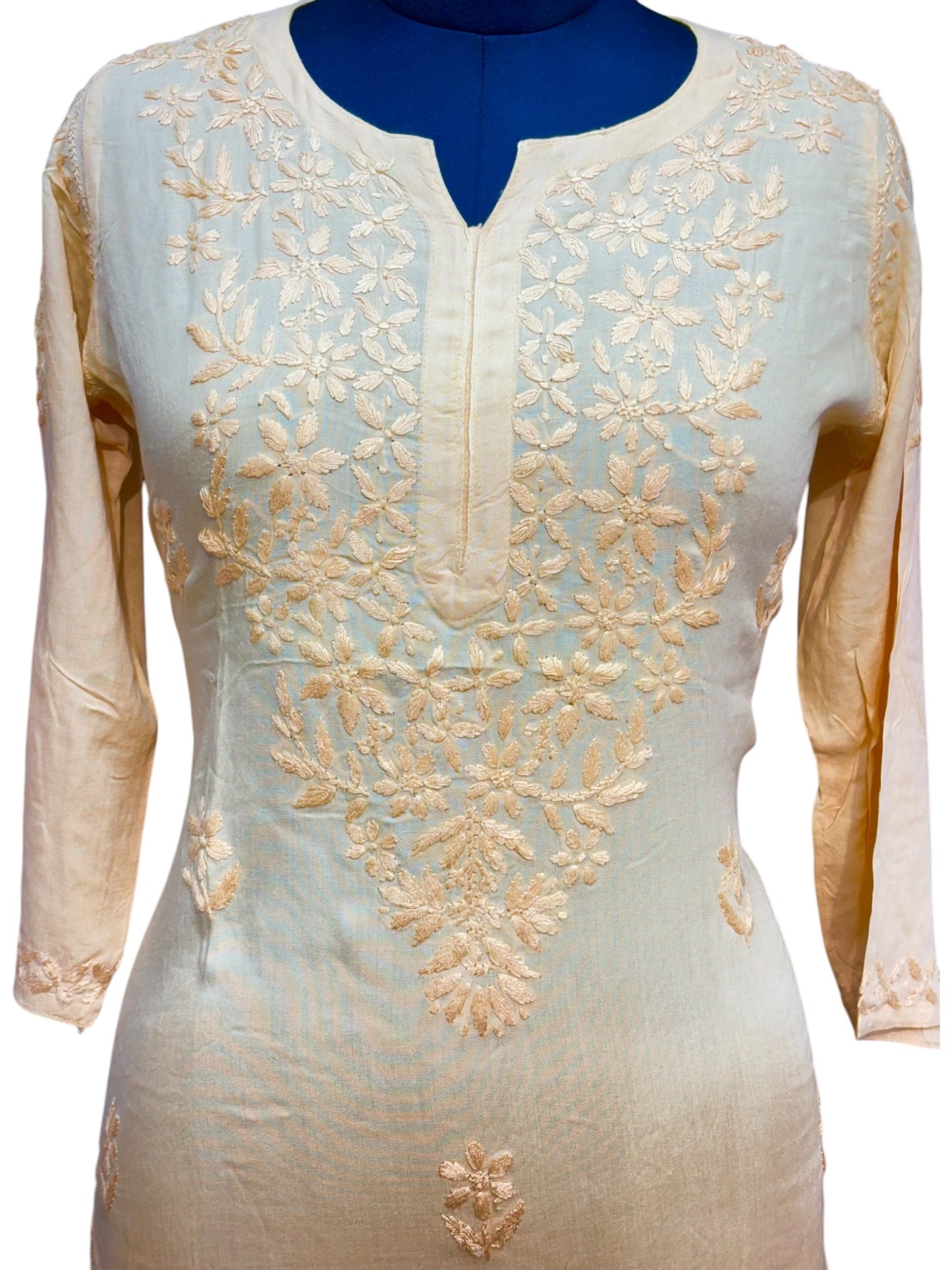 Modal Chikankari Kurti with Delicate Resham Embroidery