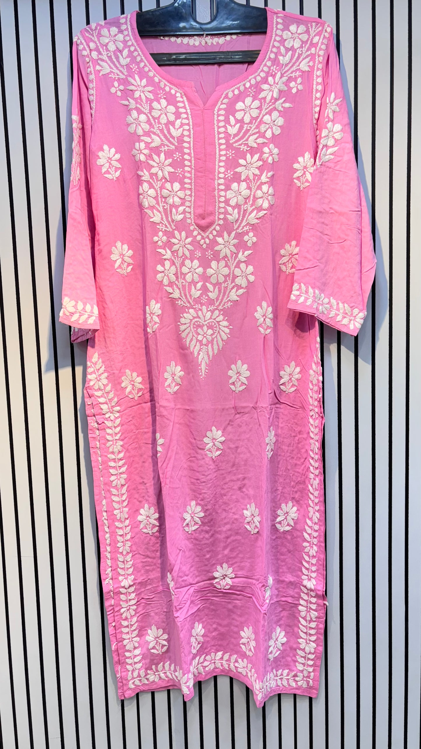 Pure Modal 38 Size Kurtis with Resham thread & 3d Embroidery🪡