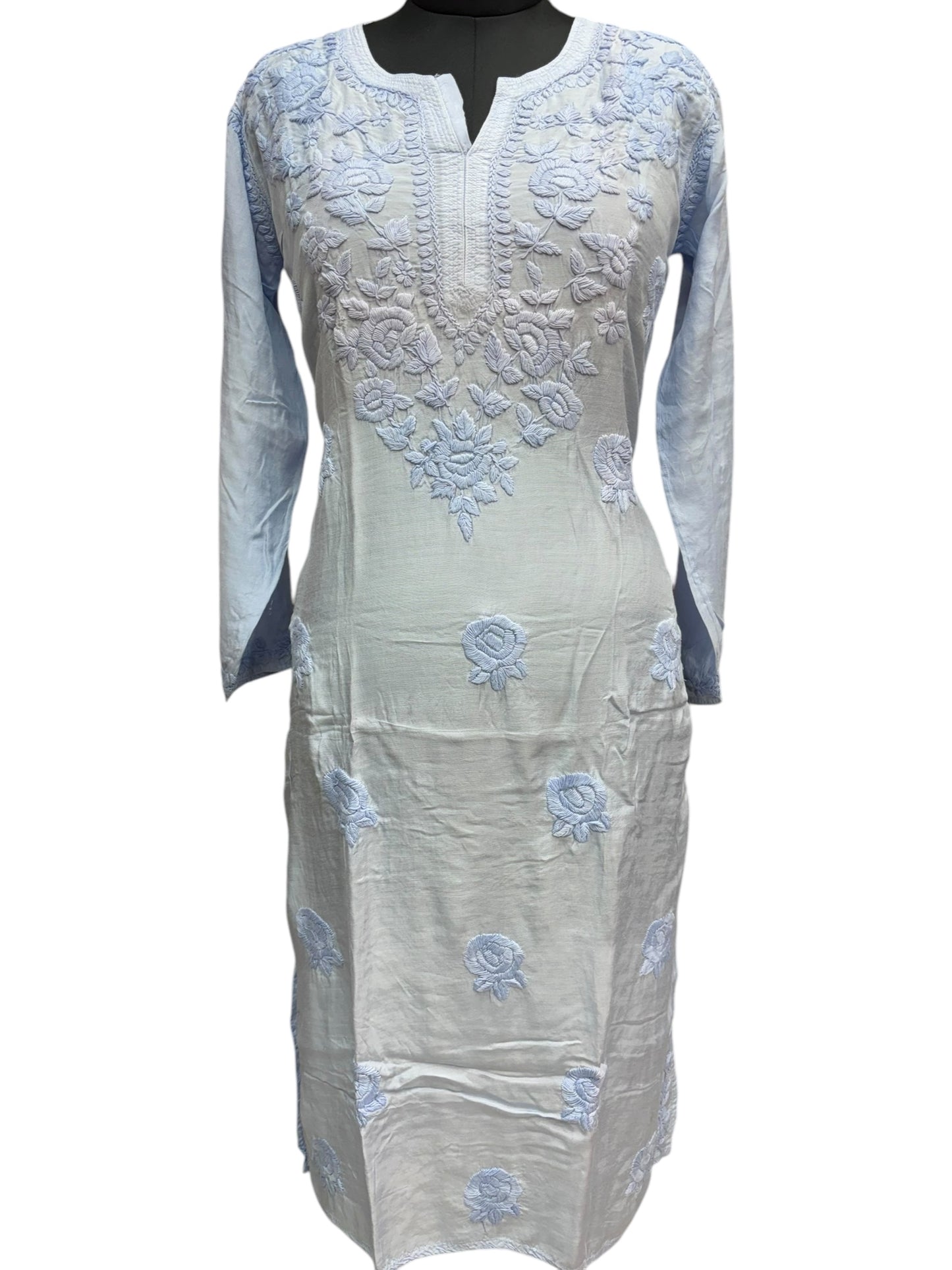 Stunning Muslin Kurti with Self-Thread 3D Embroidery – Elevate Your Ethnic Wardrobe