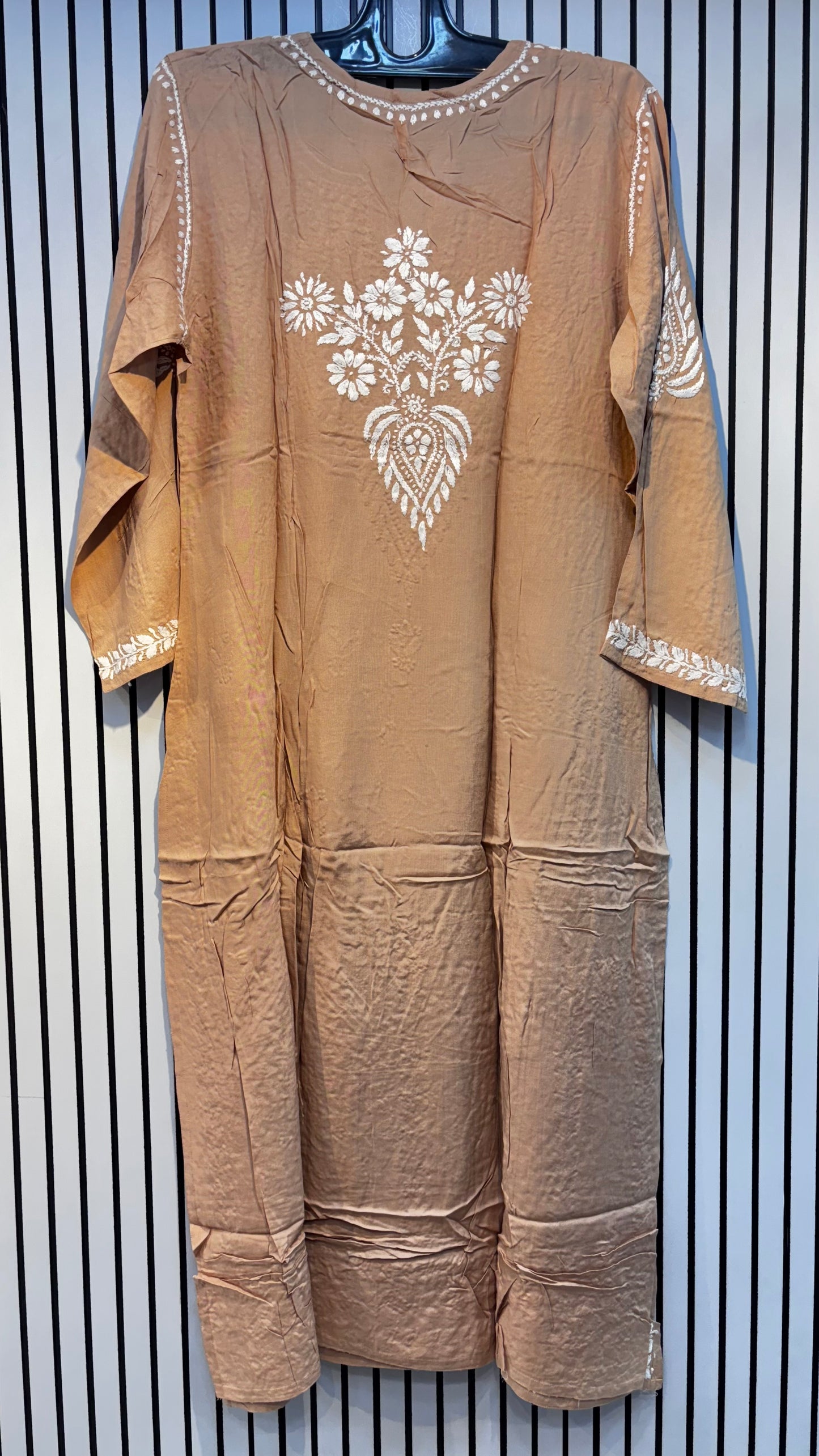 Pure Modal 40 Size Kurtis with Resham thread & 3d Embroidery🪡
