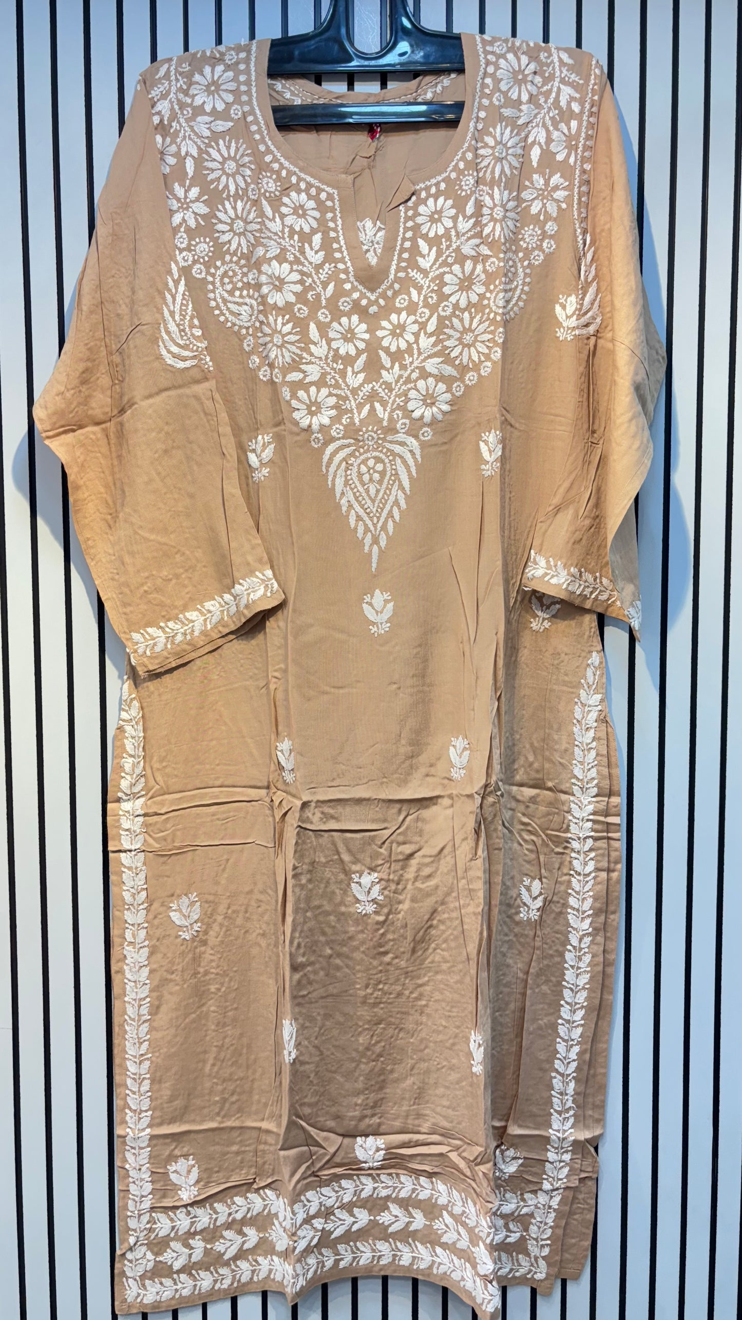 Pure Modal 40 Size Kurtis with Resham thread & 3d Embroidery🪡