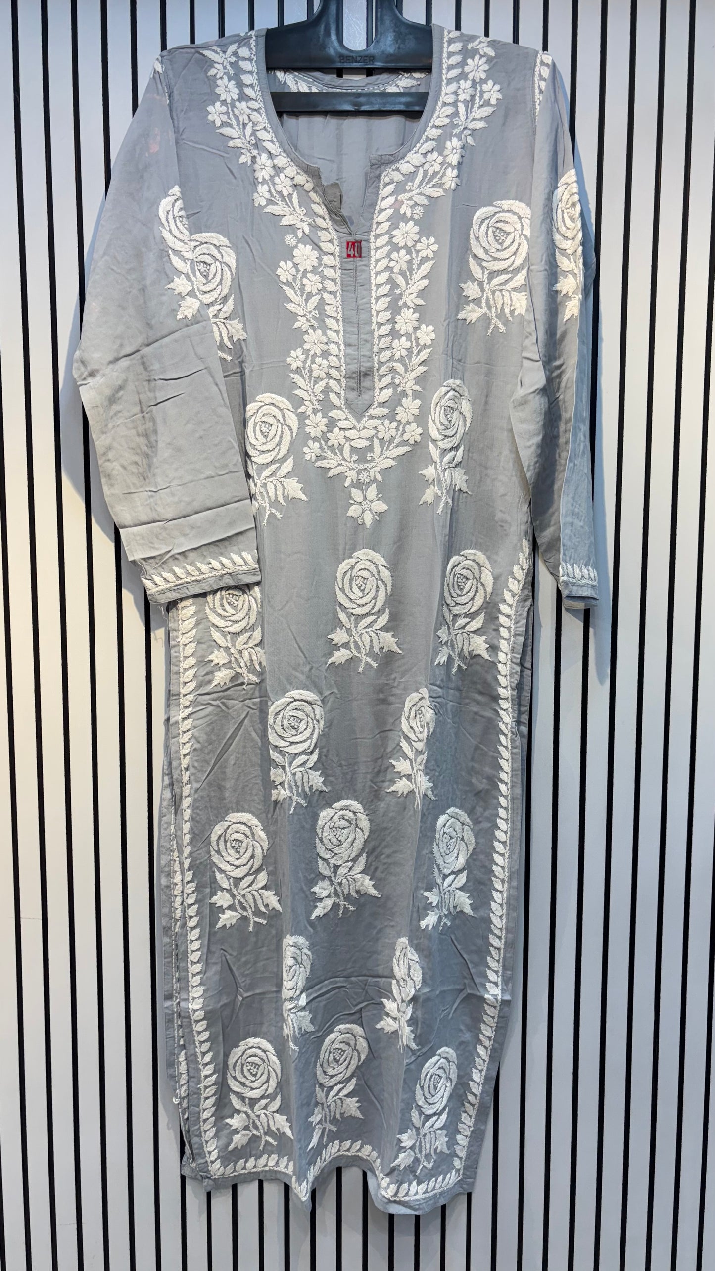 Pure Modal 40 Size Kurtis with Resham thread & 3d Embroidery🪡