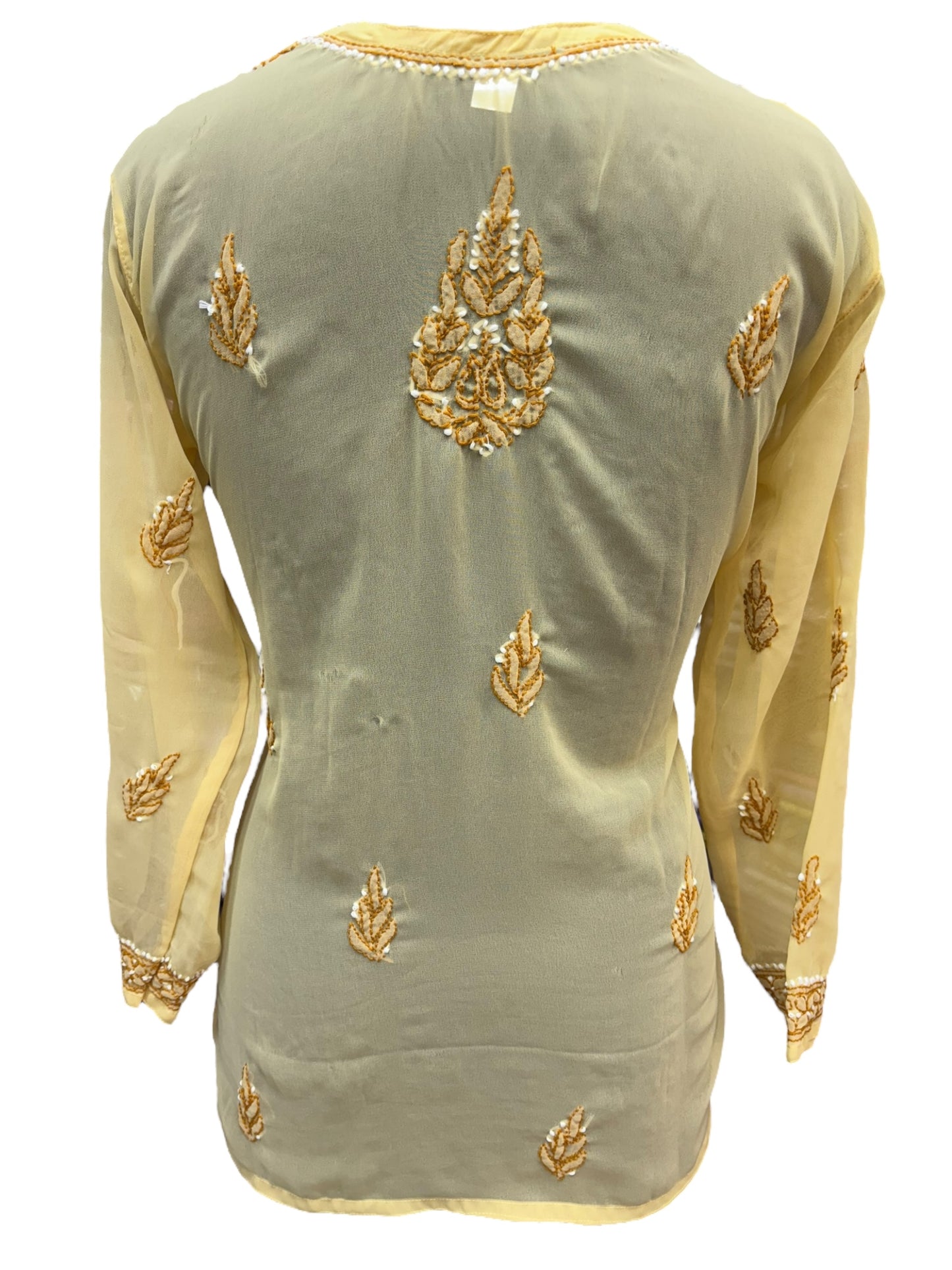 Georgette Short Tunic with Fine Shadow Embroidery