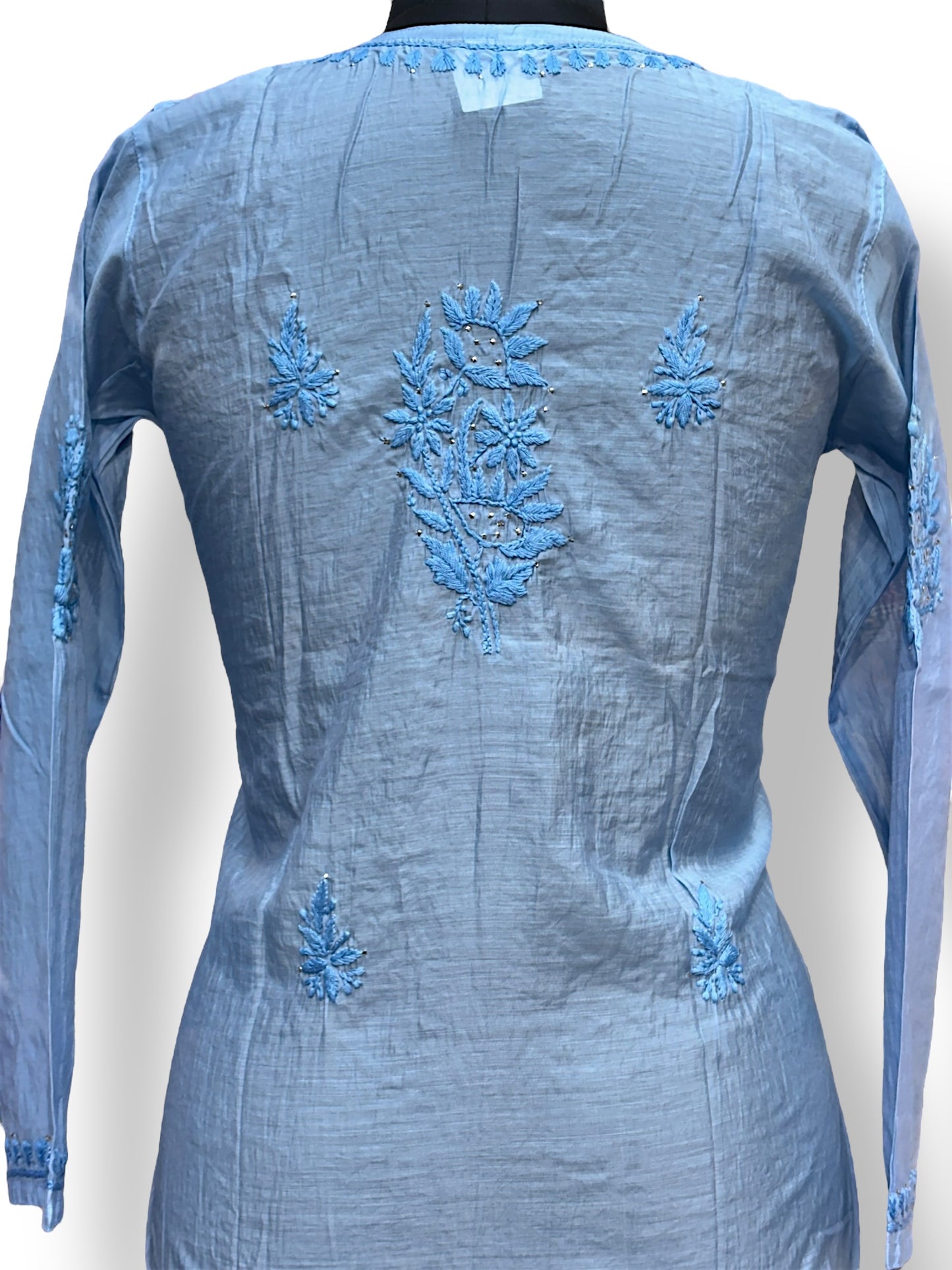 Pure Mul-Chanderi with Intricate 3d & Mukaish Work