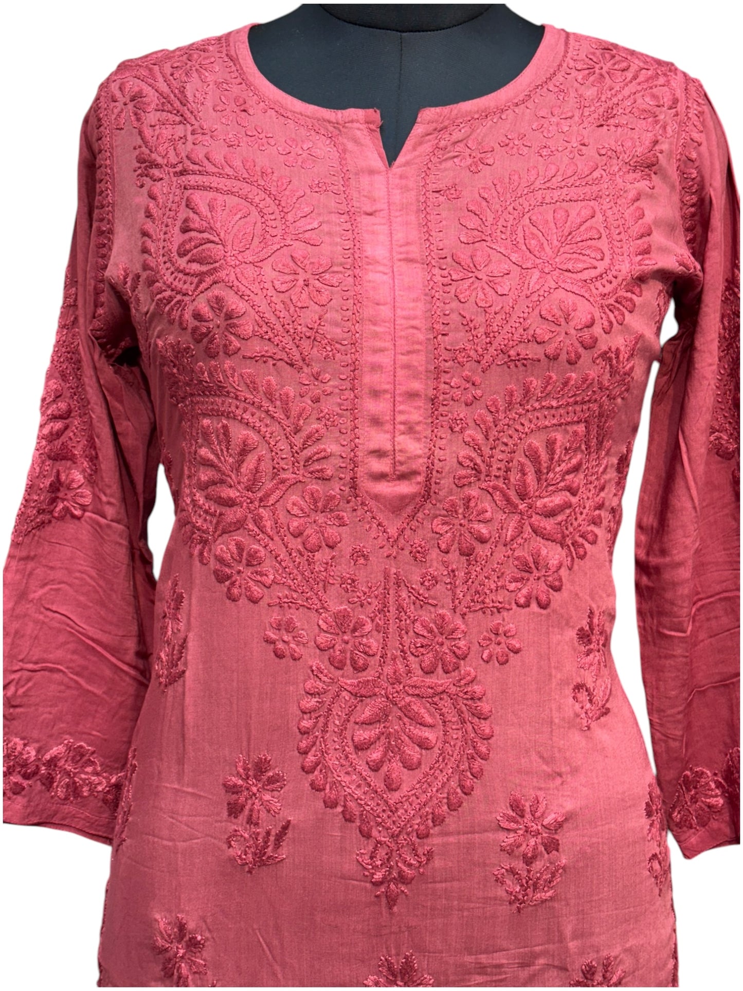 Modal Chikankari Kurti with Delicate Resham Embroidery