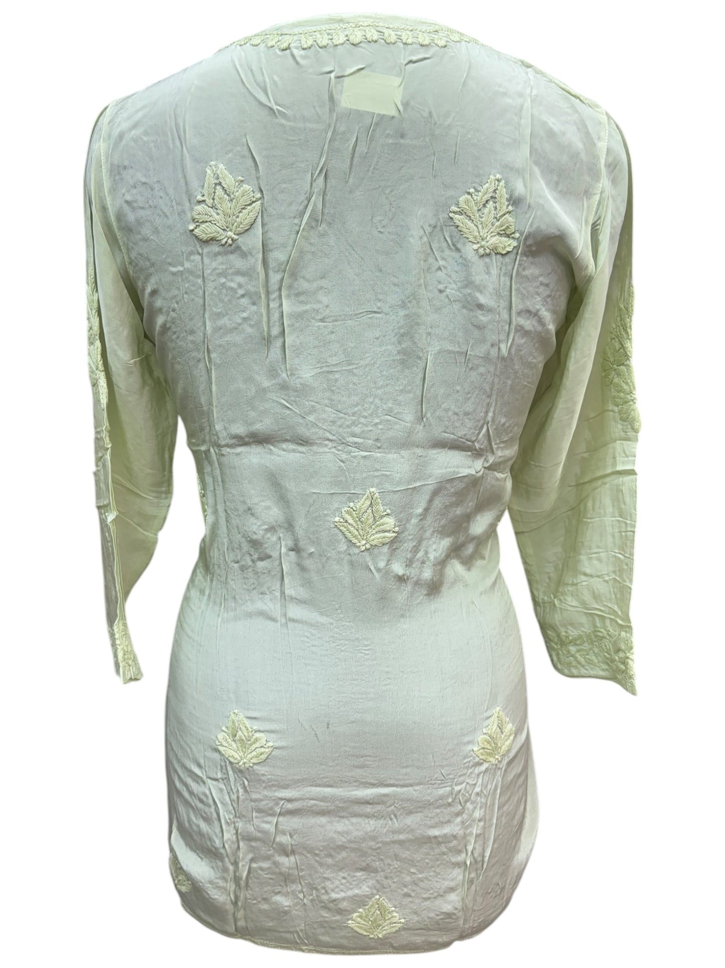 Premium American Crepe Short Top With 3D Embroidery - Experience Unique Elegance