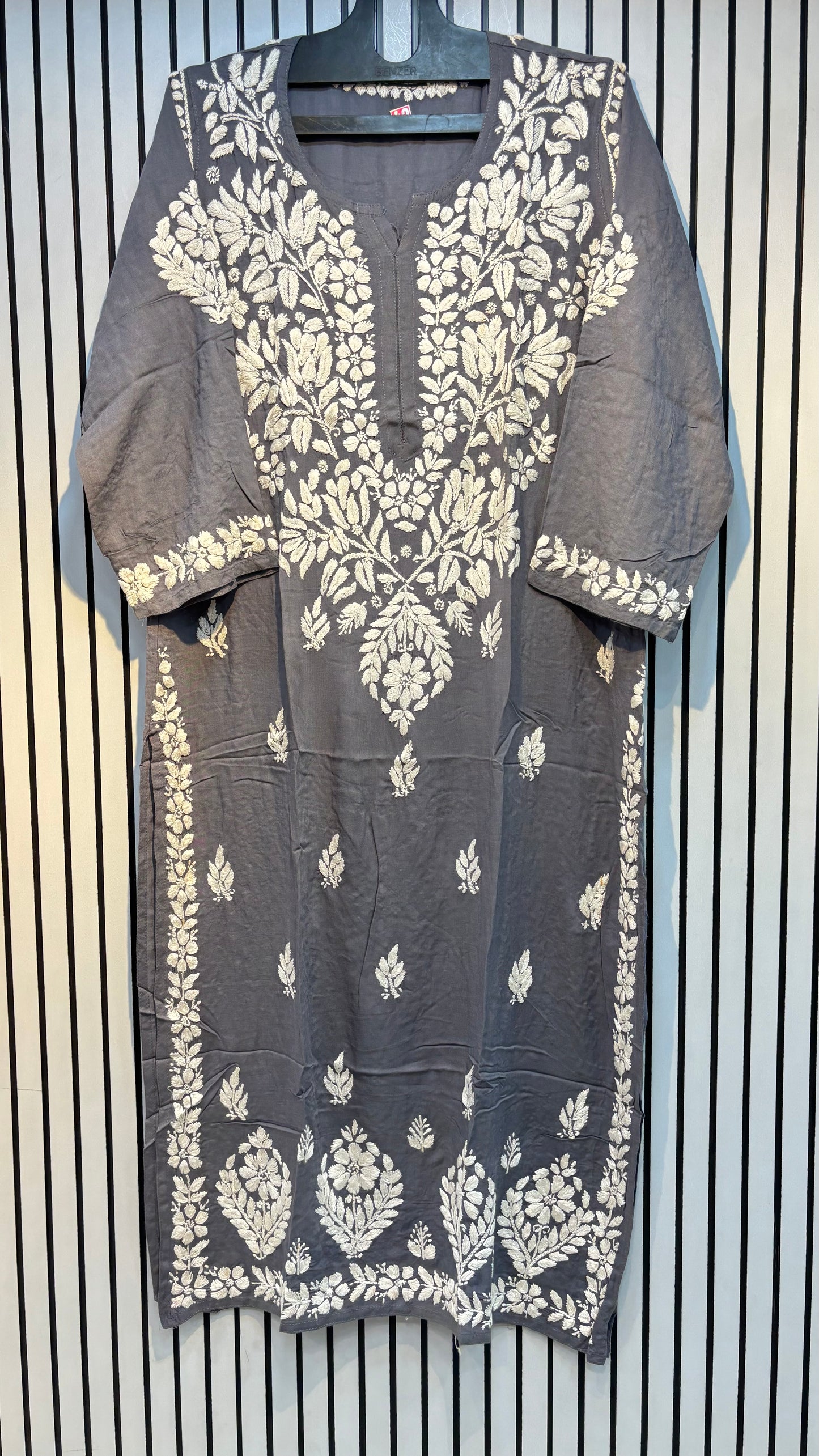 Pure Modal 42 Size Kurtis with Resham thread & 3d Embroidery🪡