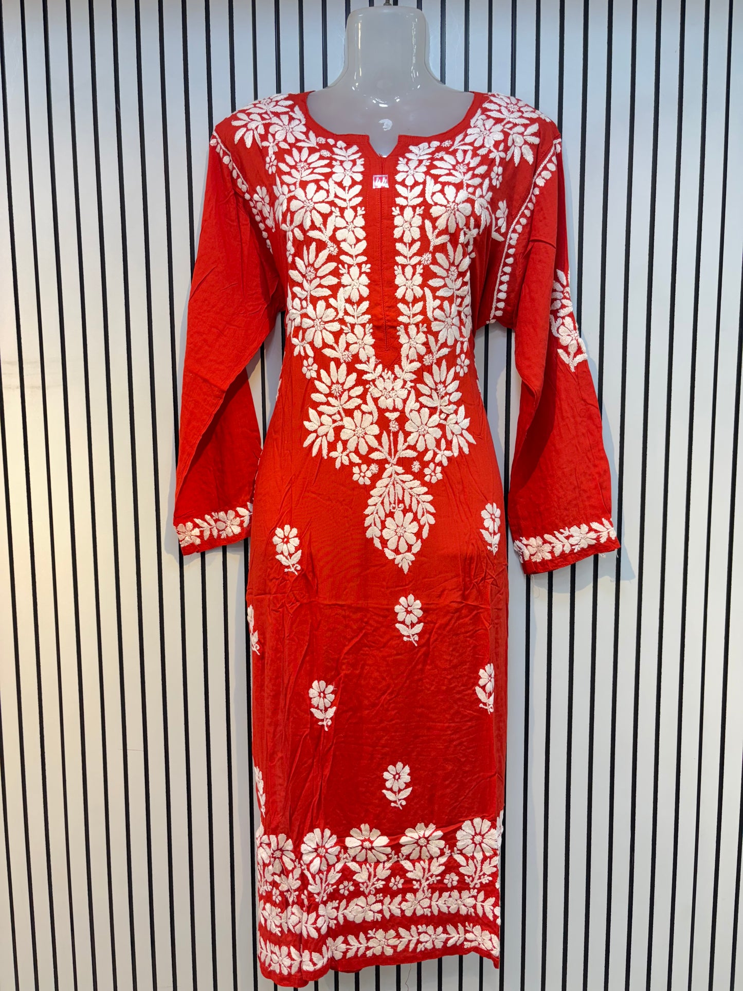 Pure Modal 44 Size Kurtis with Resham thread & 3d Embroidery🪡